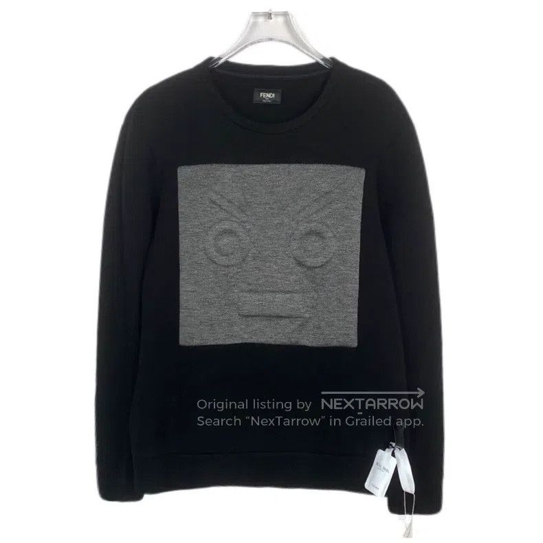 Fendi Fendi Embossed Robot Pattern Round Neck Long Sleeve Sweats Size US S / EU 44-46 / 1 - 1 Thumbnail