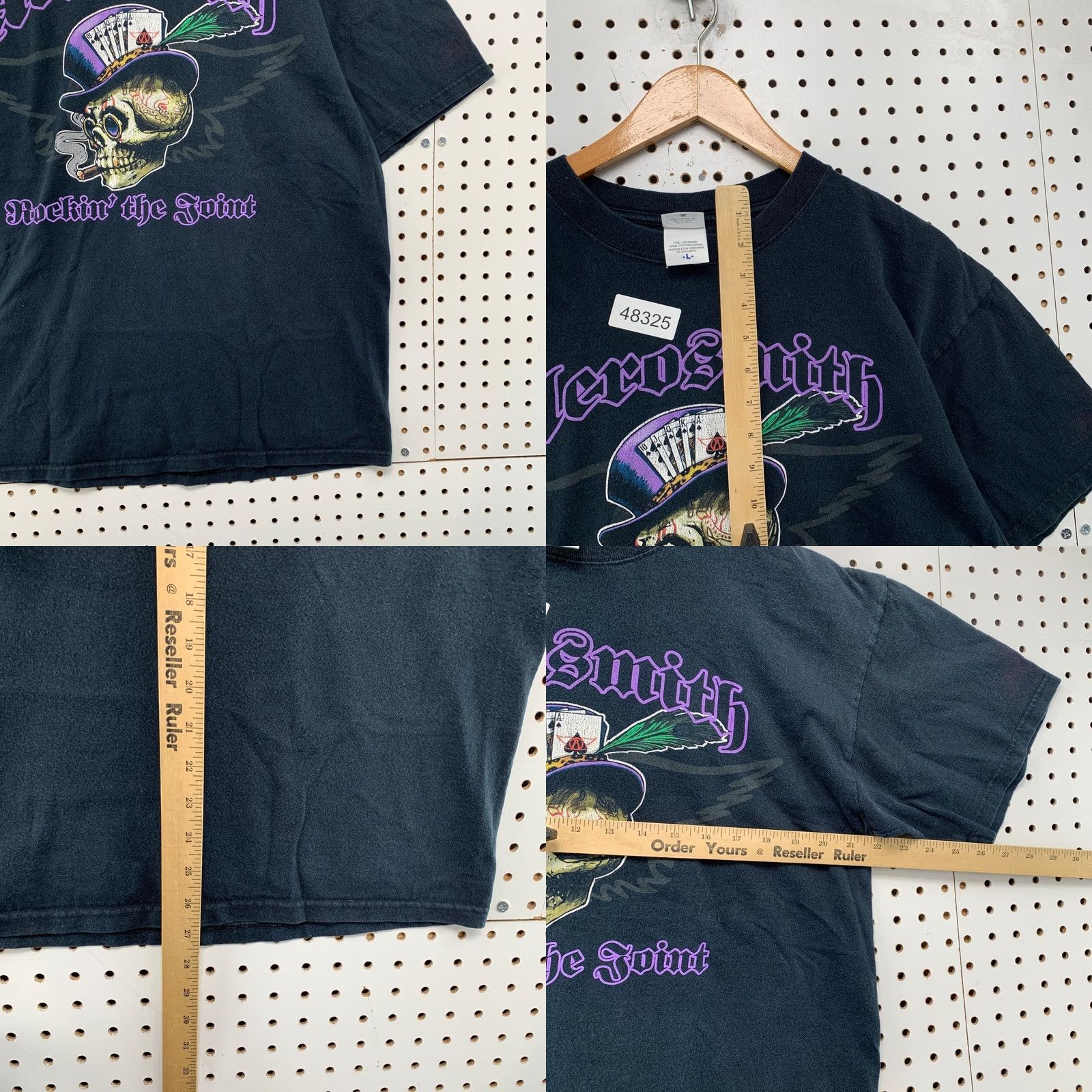 Anvil VINTAGE Aerosmith Rockin' the Joint Skull T Shirt Mens L Black Anvil Music Shirt Size US L / EU 52-54 / 3 - 8 Thumbnail