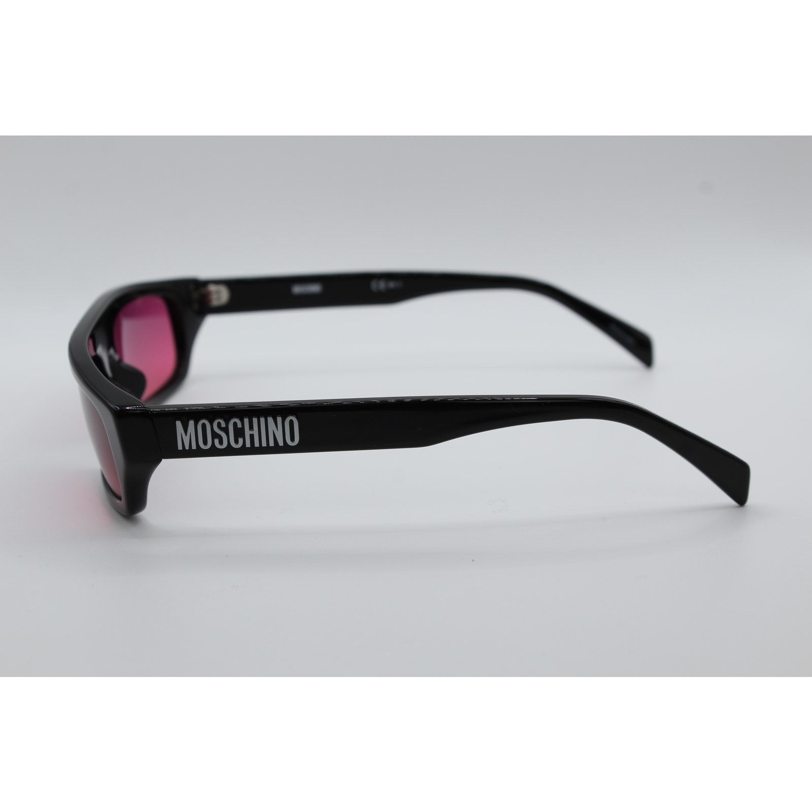 Moschino Moschino MOS047/S 807IR Black & Pink Rectangular Sunglasses Size ONE SIZE - 3 Thumbnail