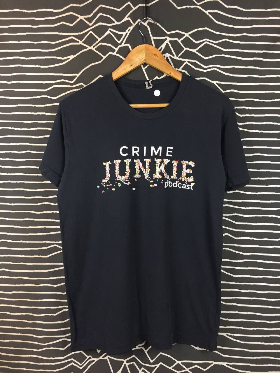 Next Level Apparel Crime Junkie Podcast Pill Logo True Crime Fan Gear Tee Size US M / EU 48-50 / 2 - 1 Thumbnail