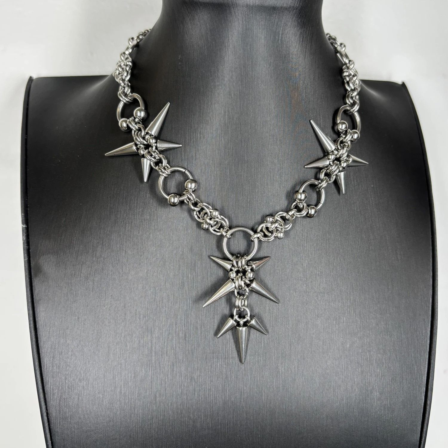 Jewelry Y2k Gothic Rock Rivet Pendant Chain Size ONE SIZE - 1 Thumbnail