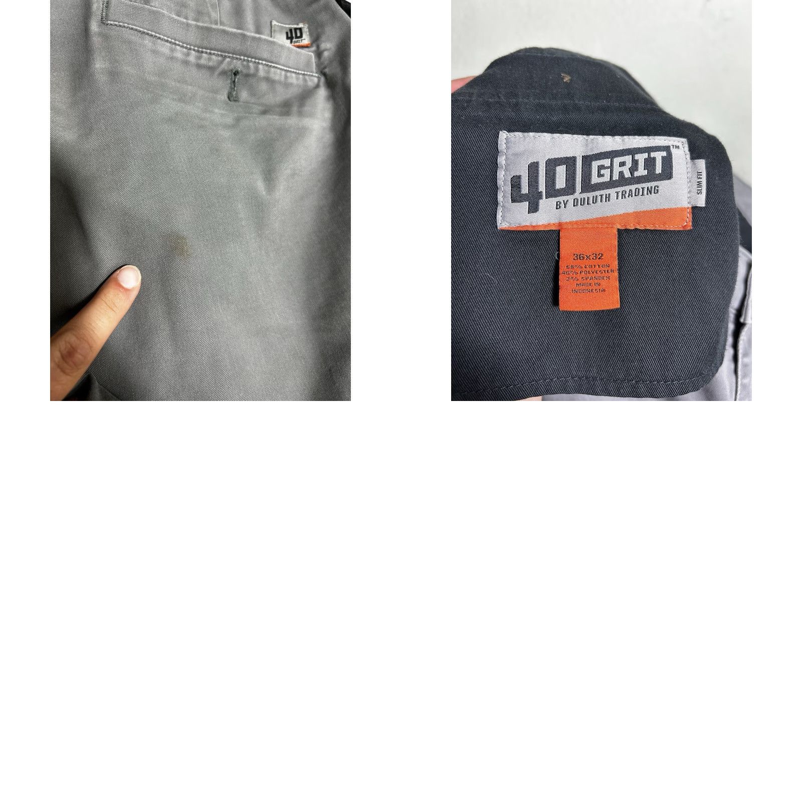 Duluth Trading Company Duluth Trading Co. 40 Grit Slim Fit Cargo Pants Mens Size 36x32 Gray Flat Front Zipper Button Workwear Casual Travel Boots Size US 36 / EU 52 - 10 Thumbnail