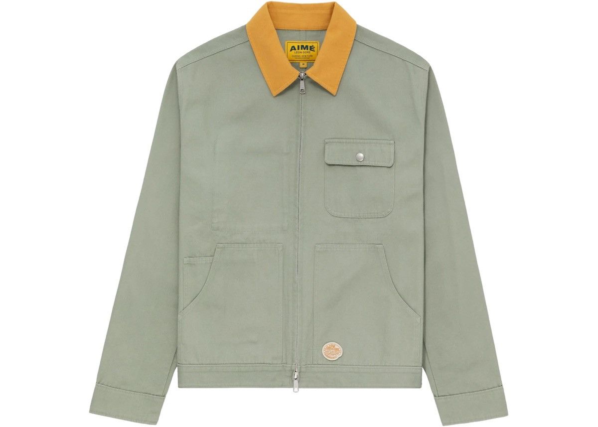 image of Aime Leon Dore Mechanic Jacket Size Small Ss22 in Green, Men's