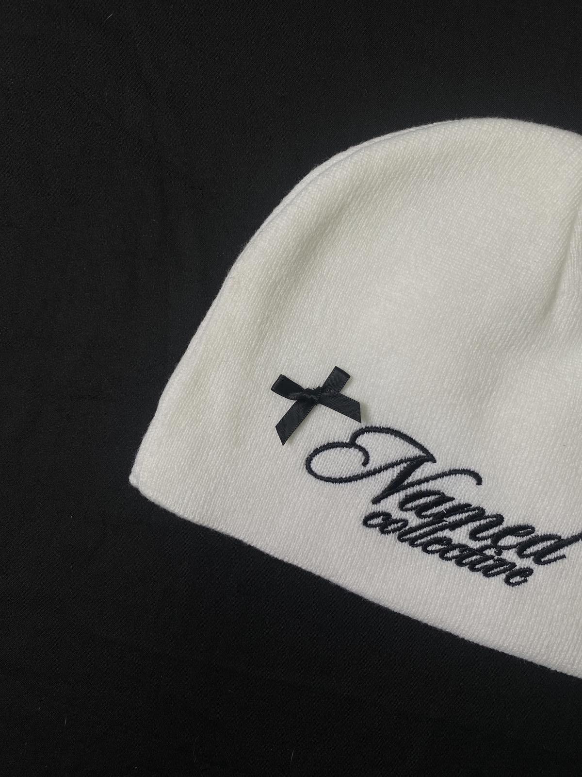 Named Collective Named Collective Classic Logo No Cuff Knit Beanie Hat White Size ONE SIZE - 3 Thumbnail