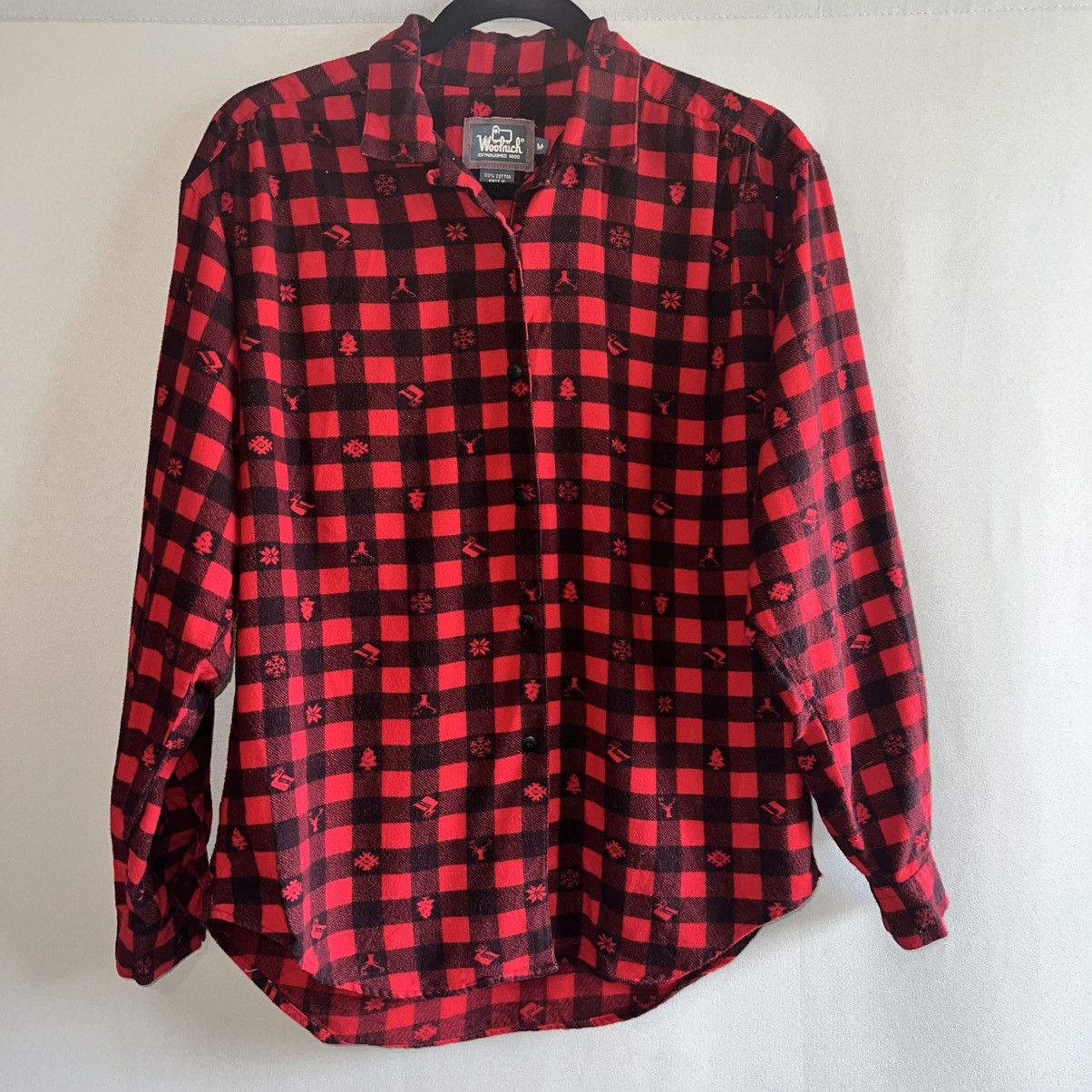 Woolrich Woolen Mills Woolrich Vintage Plaid Flannel Shirt Red Black Medium Size M / US 6-8 / IT 42-44 - 1 Thumbnail