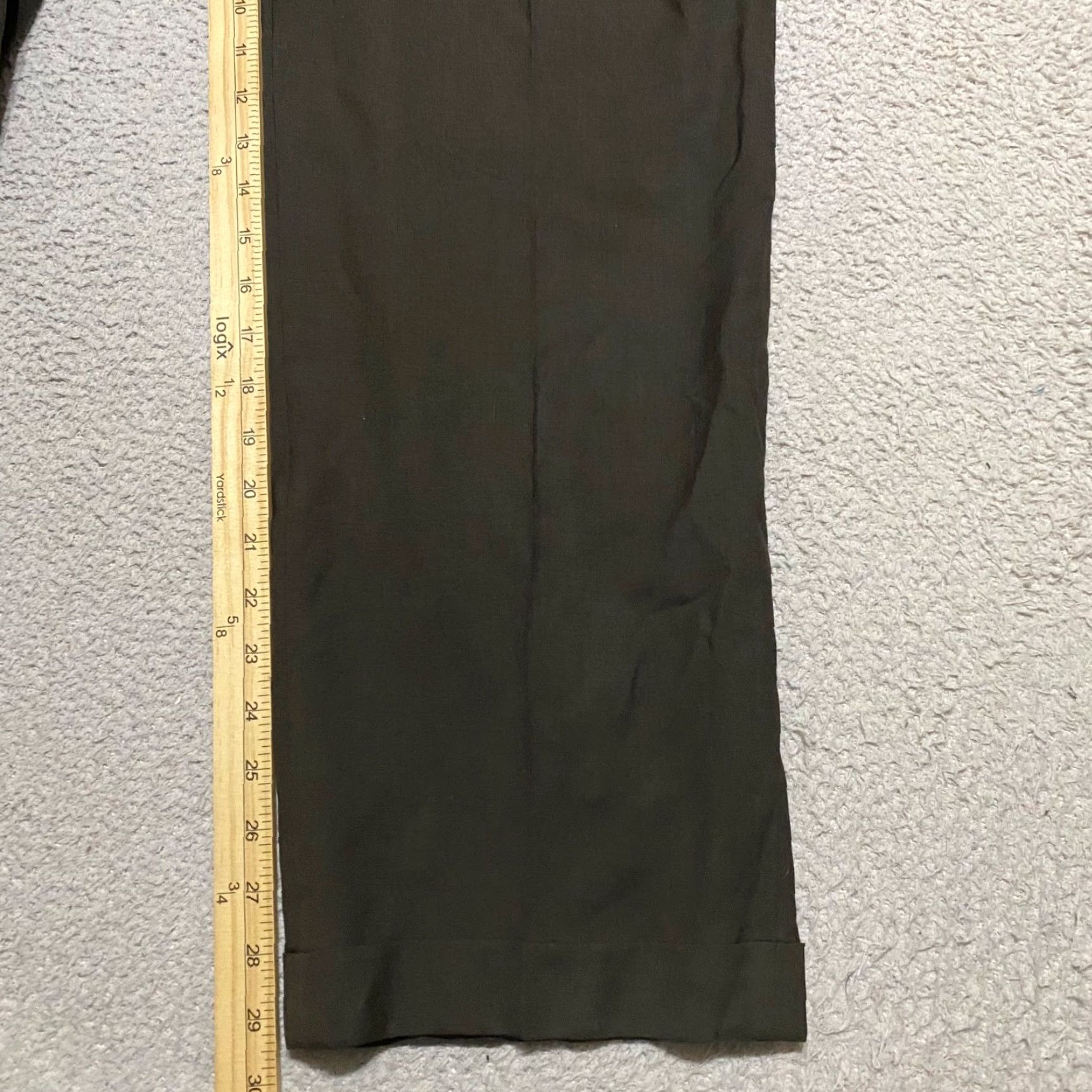Ralph Lauren Lauren Ralph Lauren Mens Pants Dress Brown Wool Straight Mid Pleated 34x29 Inseam Slim, Regular Fit - 34x30? Size US 34 / EU 50 - 5 Thumbnail