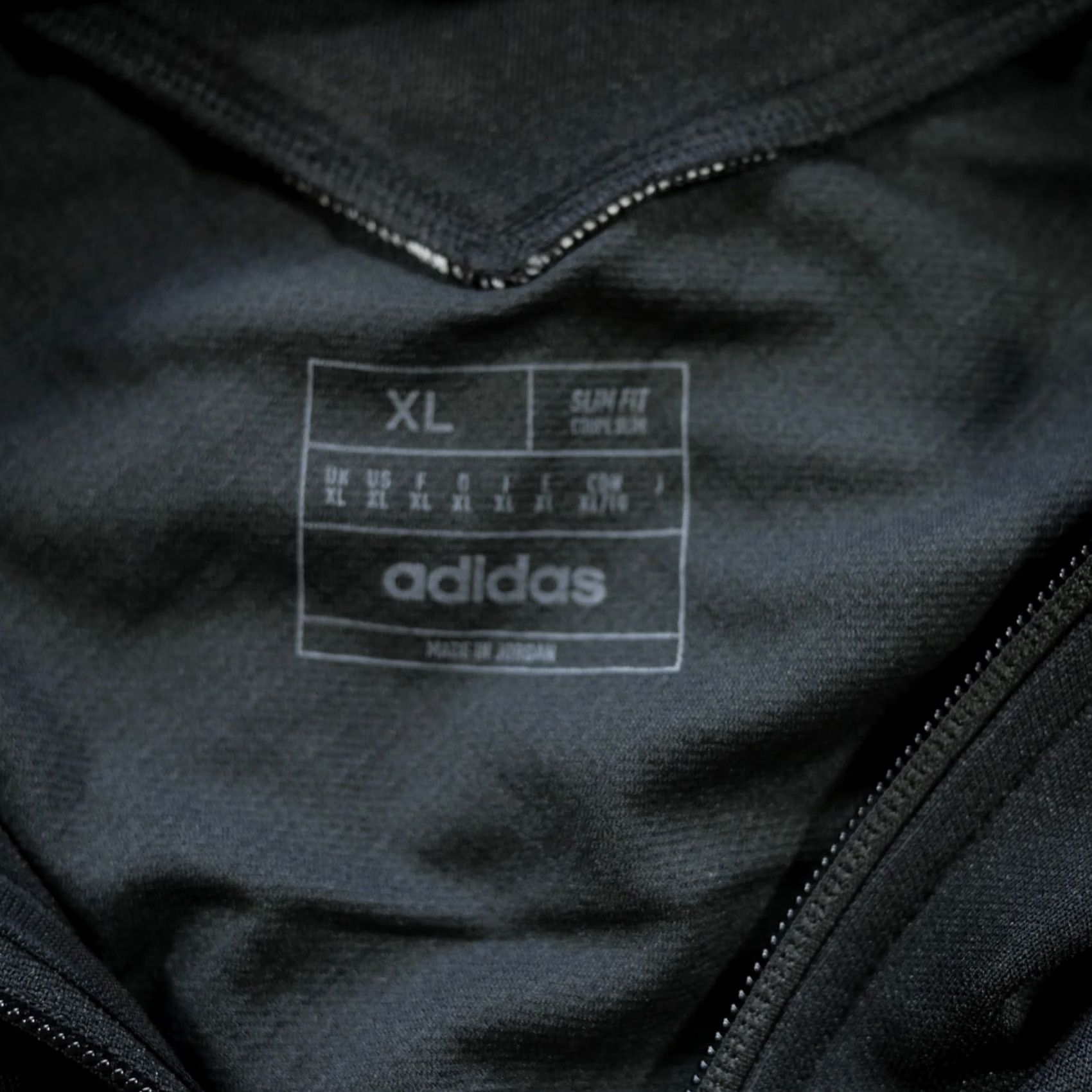 Adidas VINTAGE adidas Jacket Mens XL Black White Soccer Fifa World Cup Recycled Tracksuit Size 46R - 7 Thumbnail