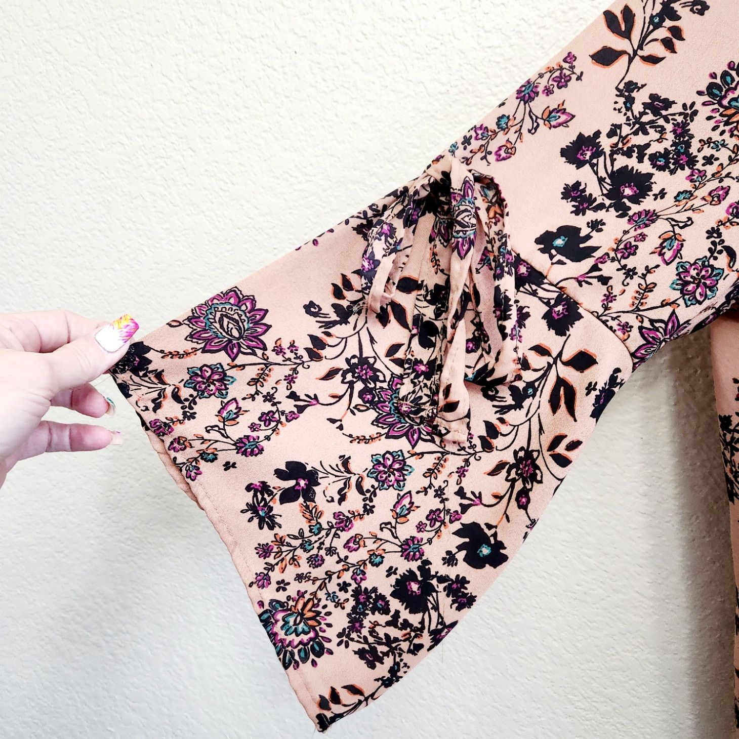 Other Liberty Love Multicolor Floral Bell Sleeve Top 2XL Plus Size XXL / US 16-18 / IT 52-54 - 3 Thumbnail