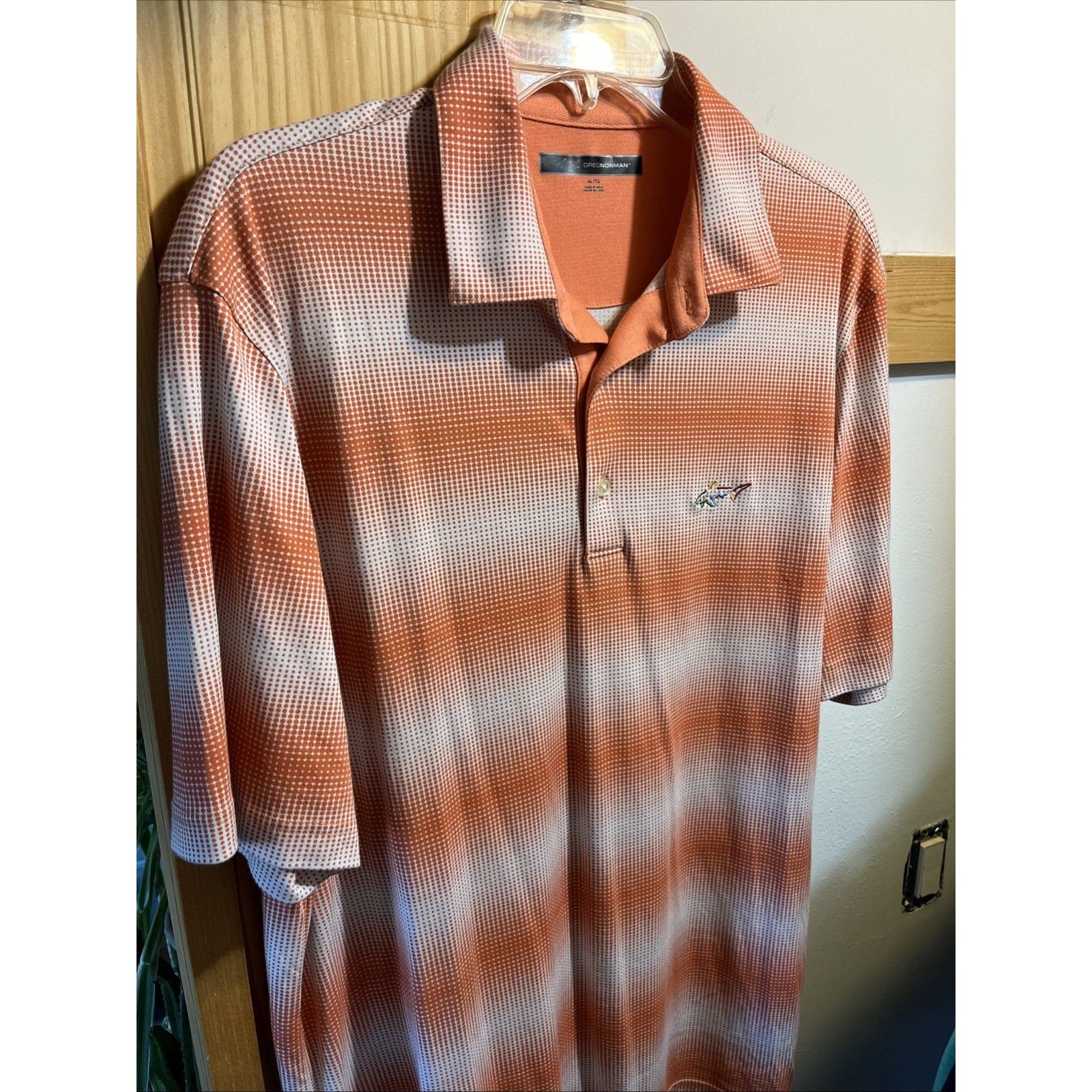Greg Norman Greg Norman XL Polo Polyester Pima Cotton Blend White Orange Size US XL / EU 56 / 4 - 2 Thumbnail