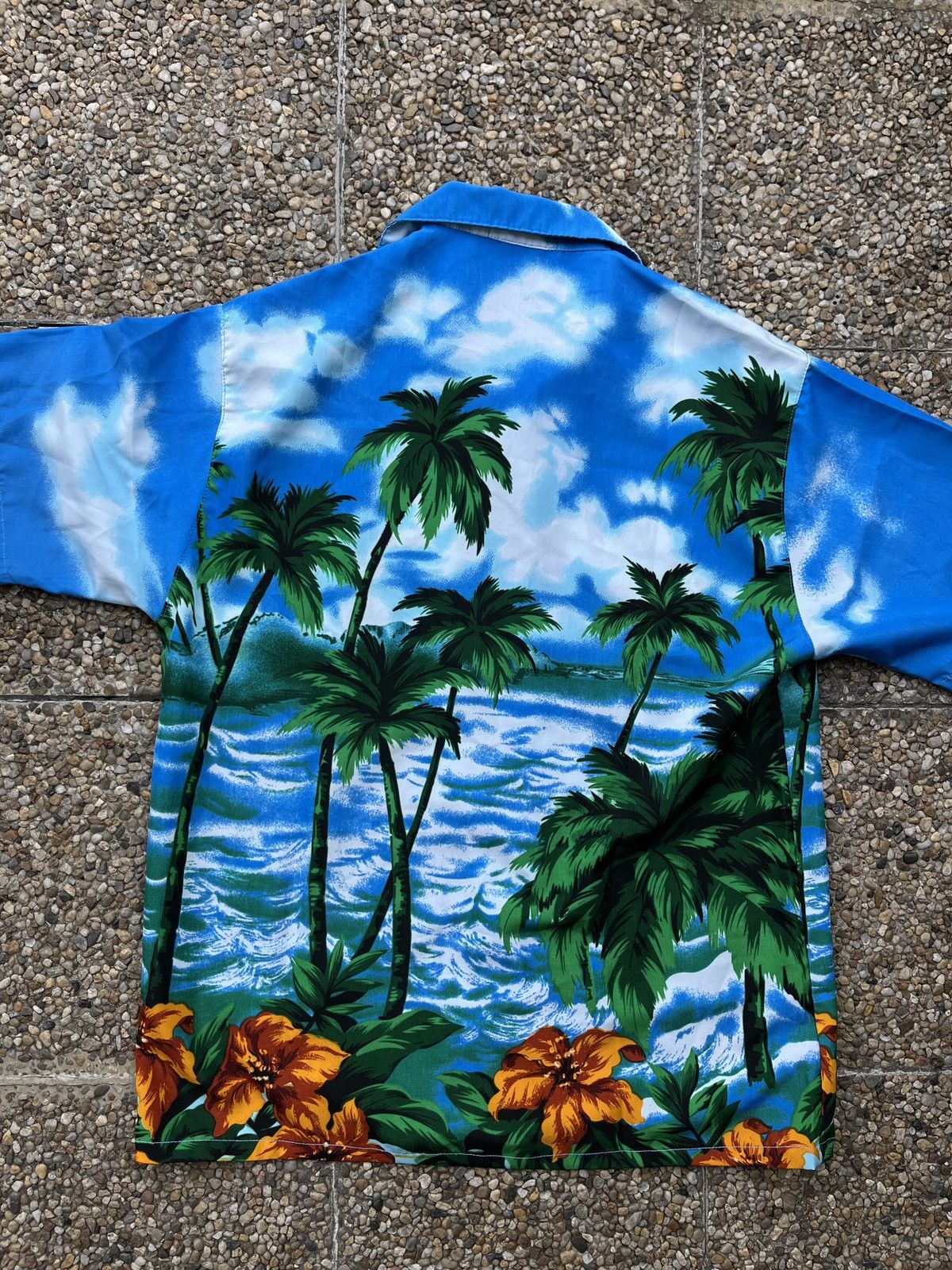Vintage Vintage 90s Hawaiian Shirt Palm Tree & Flowers Theme Size US L / EU 52-54 / 3 - 5 Thumbnail
