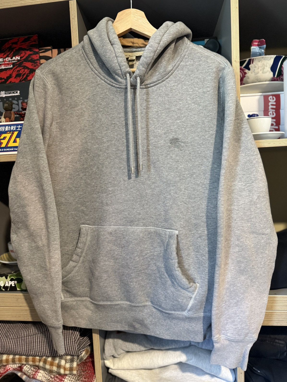Burberry Burberry Grey Classic Logo Hoodie Size US M / EU 48-50 / 2 - 2 Thumbnail