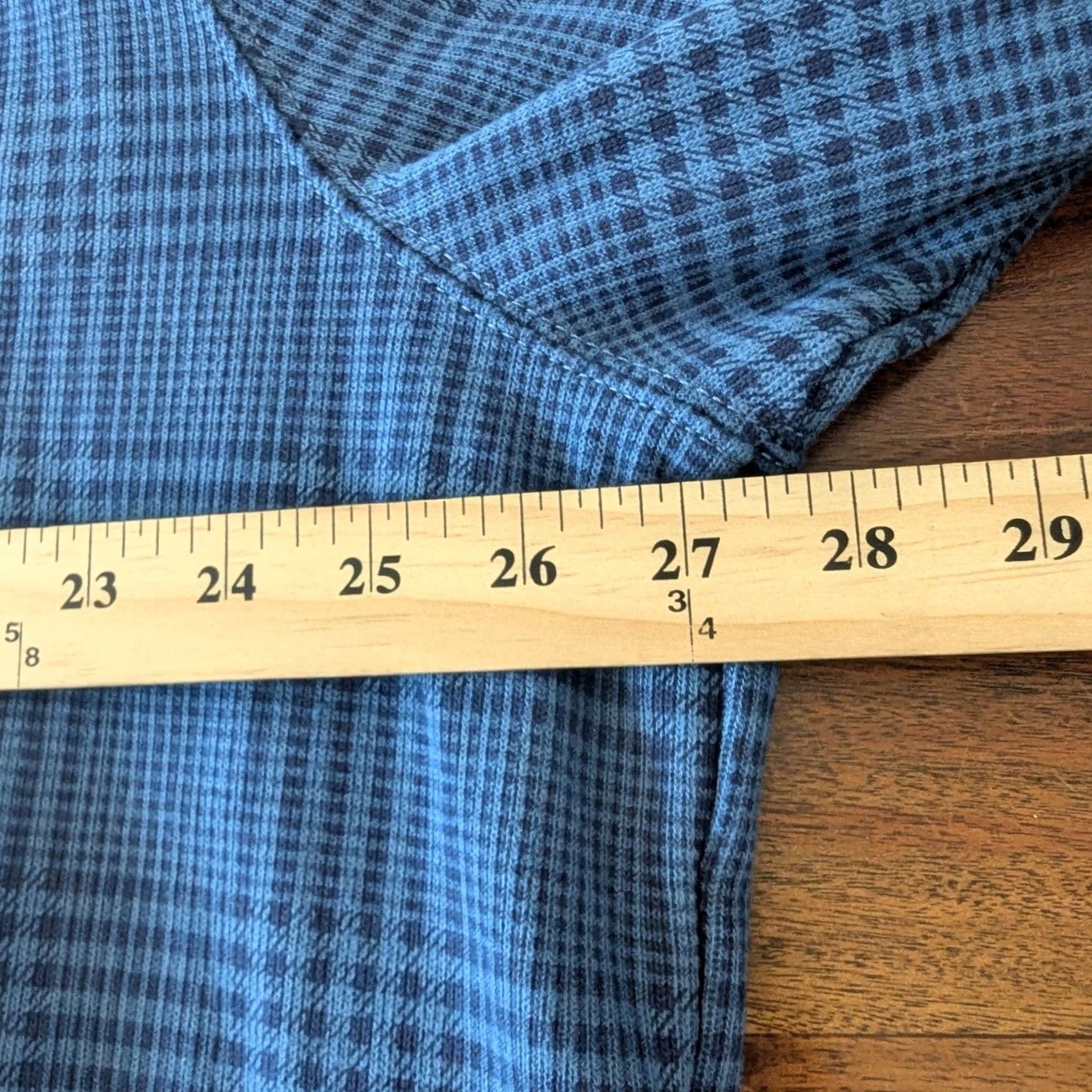 Lands' End VINTAGE: No Lands' End 2XLT Plaid Pullover Sweatshirt Zip Mock Neck Men Blue Quadruple-checked? Size US XXL / EU 58 / 5 - 7 Thumbnail