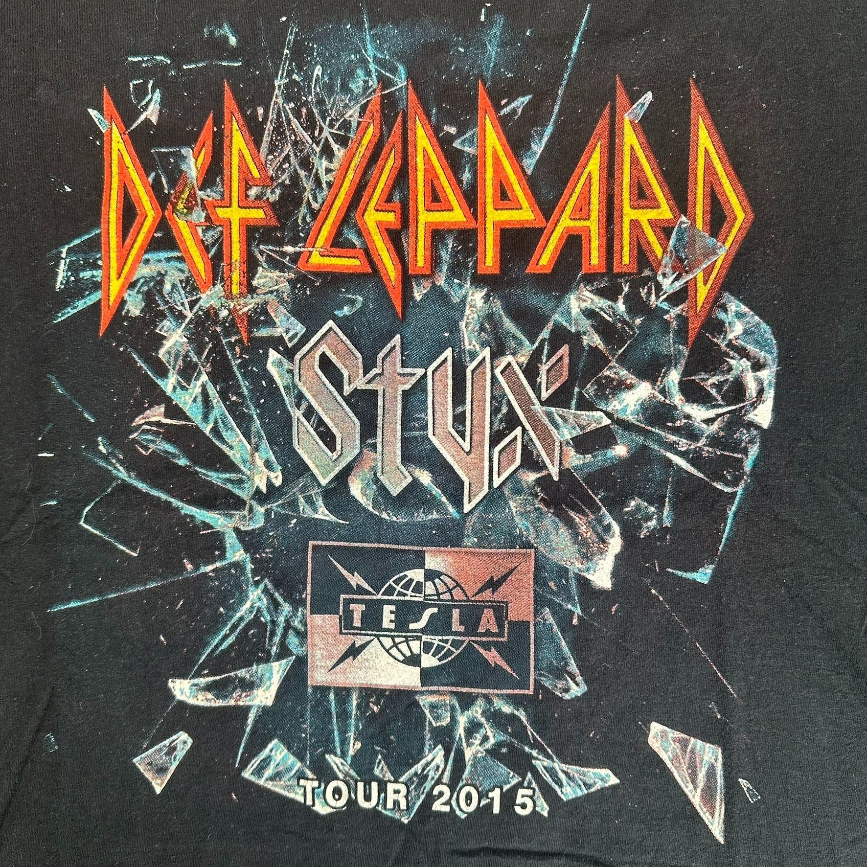 Def Leppard Def Leppard Styx Tesla Tour T-Shirt 2015 Concert Heavy Metal Size US M / EU 48-50 / 2 - 2 Thumbnail