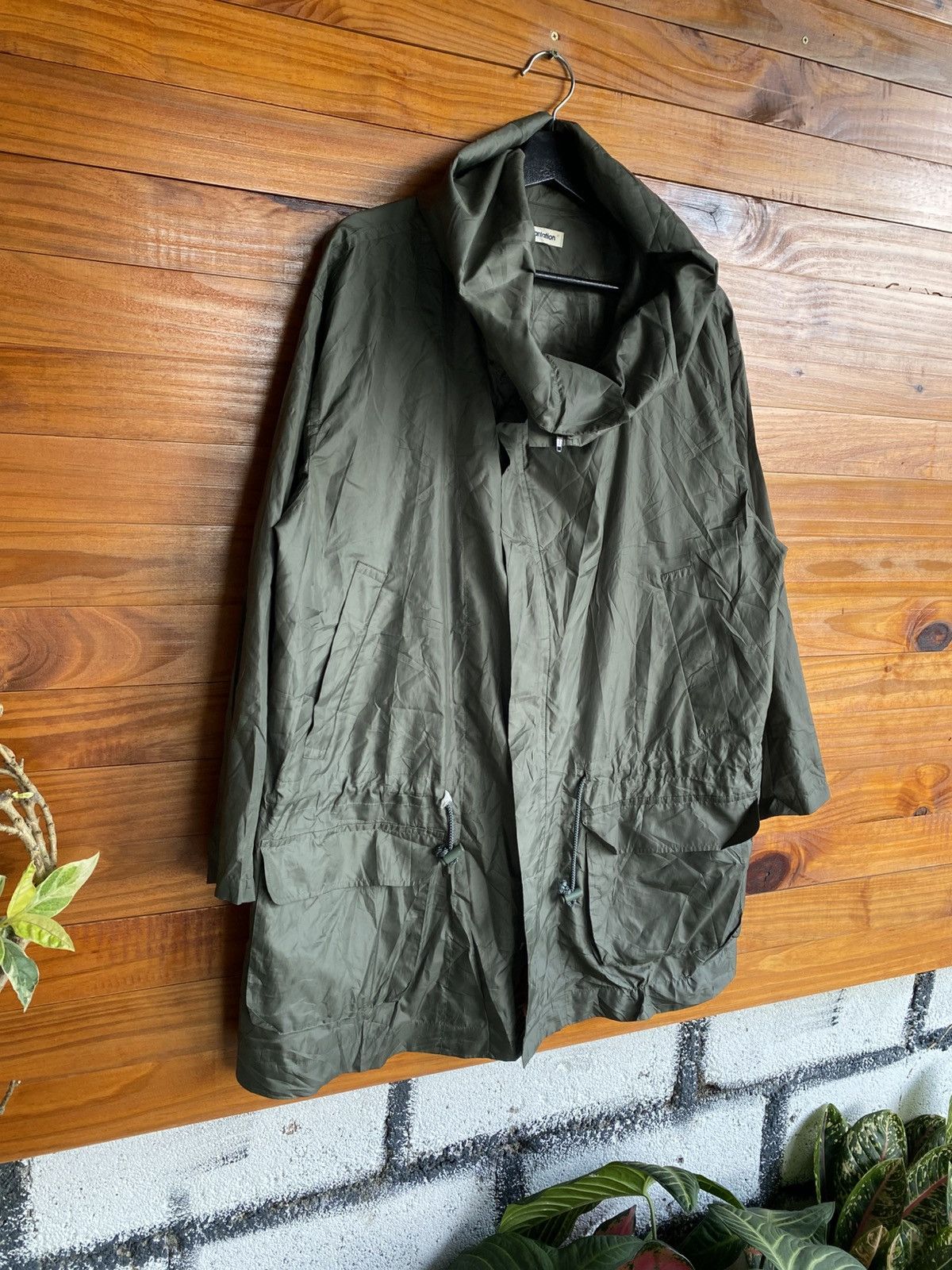 Issey Miyake Plantation Issey Miyake Olive Green Hooded Nylon Minimalist Size US M / EU 48-50 / 2 - 5 Thumbnail