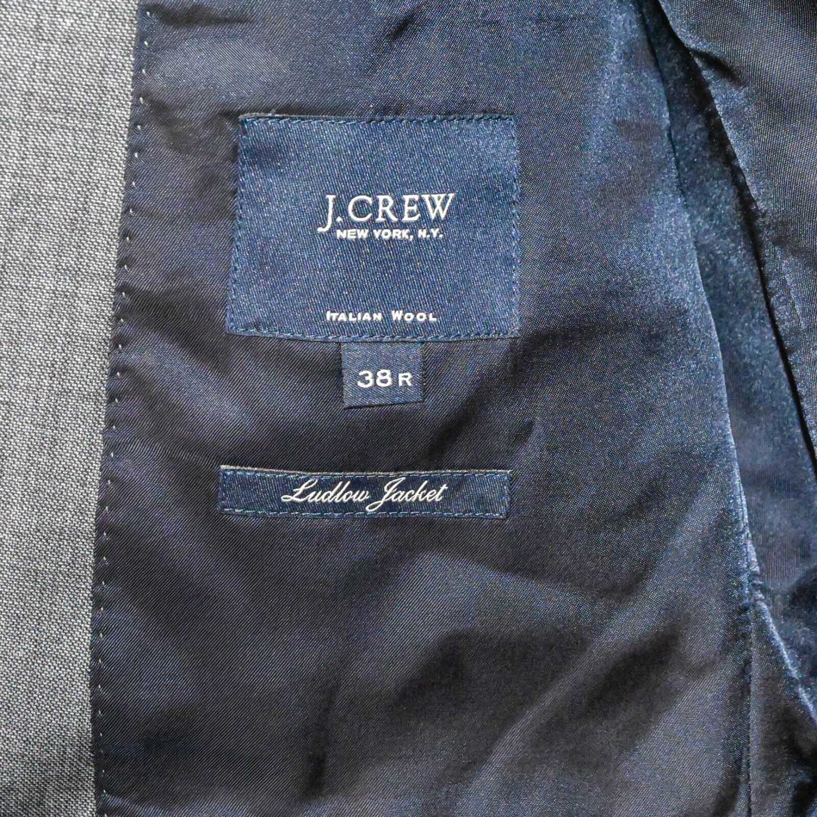 J.Crew J.Crew Ludlow Suit Jacket Grey Double vent tollegno 1900 Size 38R - 3 Thumbnail