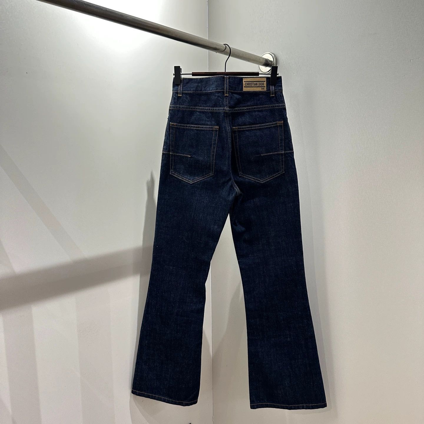 Christian Dior Monsieur CD may341 Logo Leather Patch Cotton Jeans 32 Size 24" / US 00 / IT 34 - 1 Thumbnail