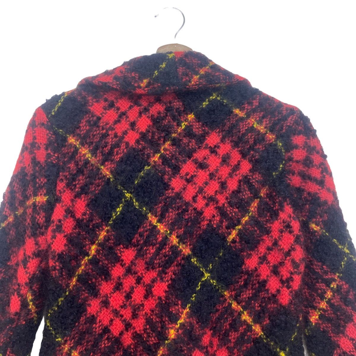 Comme des Garcons Tricot Comme des Garçons Red Check Mohair Jacket Size S / US 4 / IT 40 - 13 Thumbnail