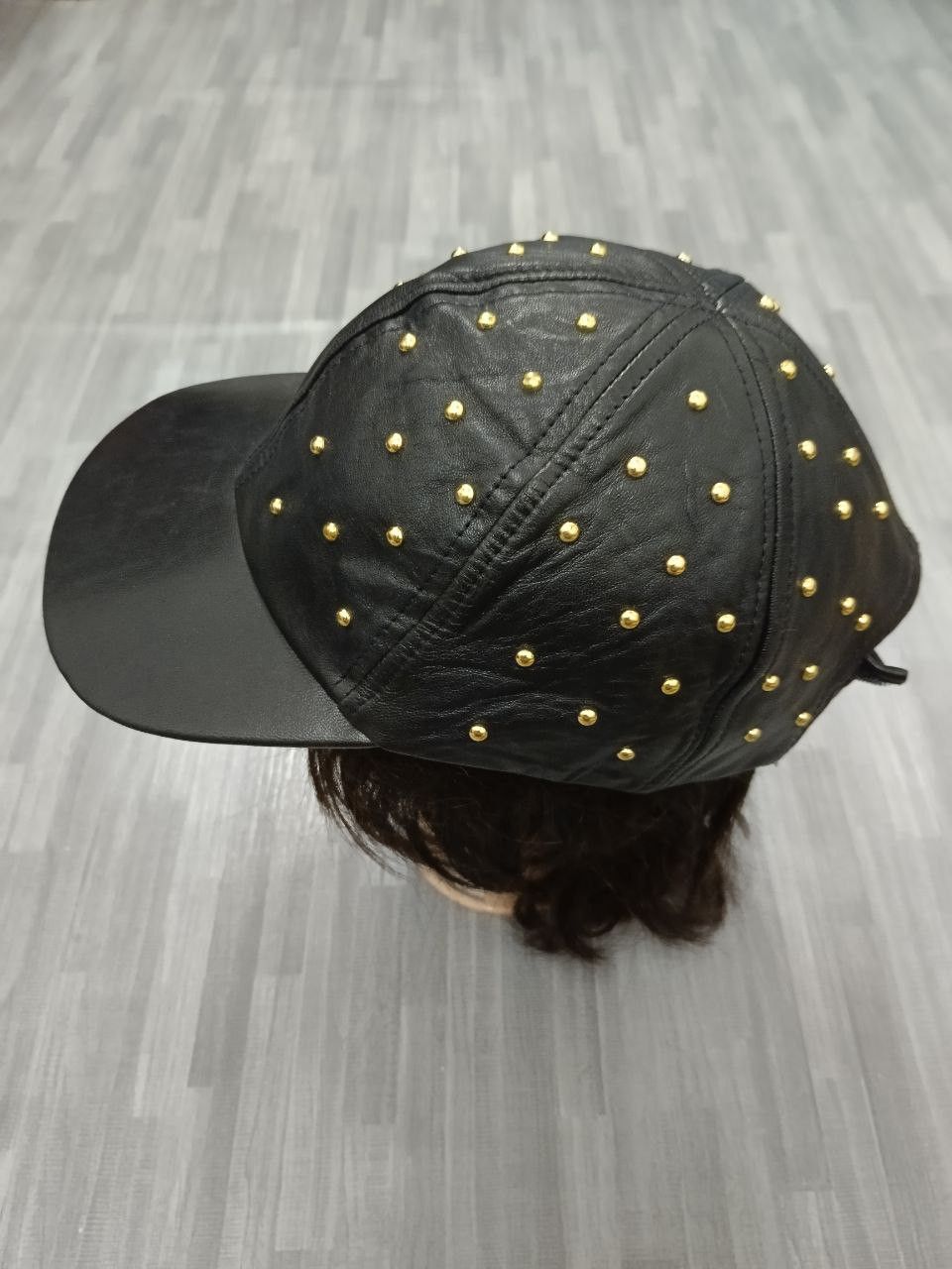 Leather SOFT LEATHER SANTA BARBARA STUDDED HAT Size ONE SIZE - 3 Thumbnail