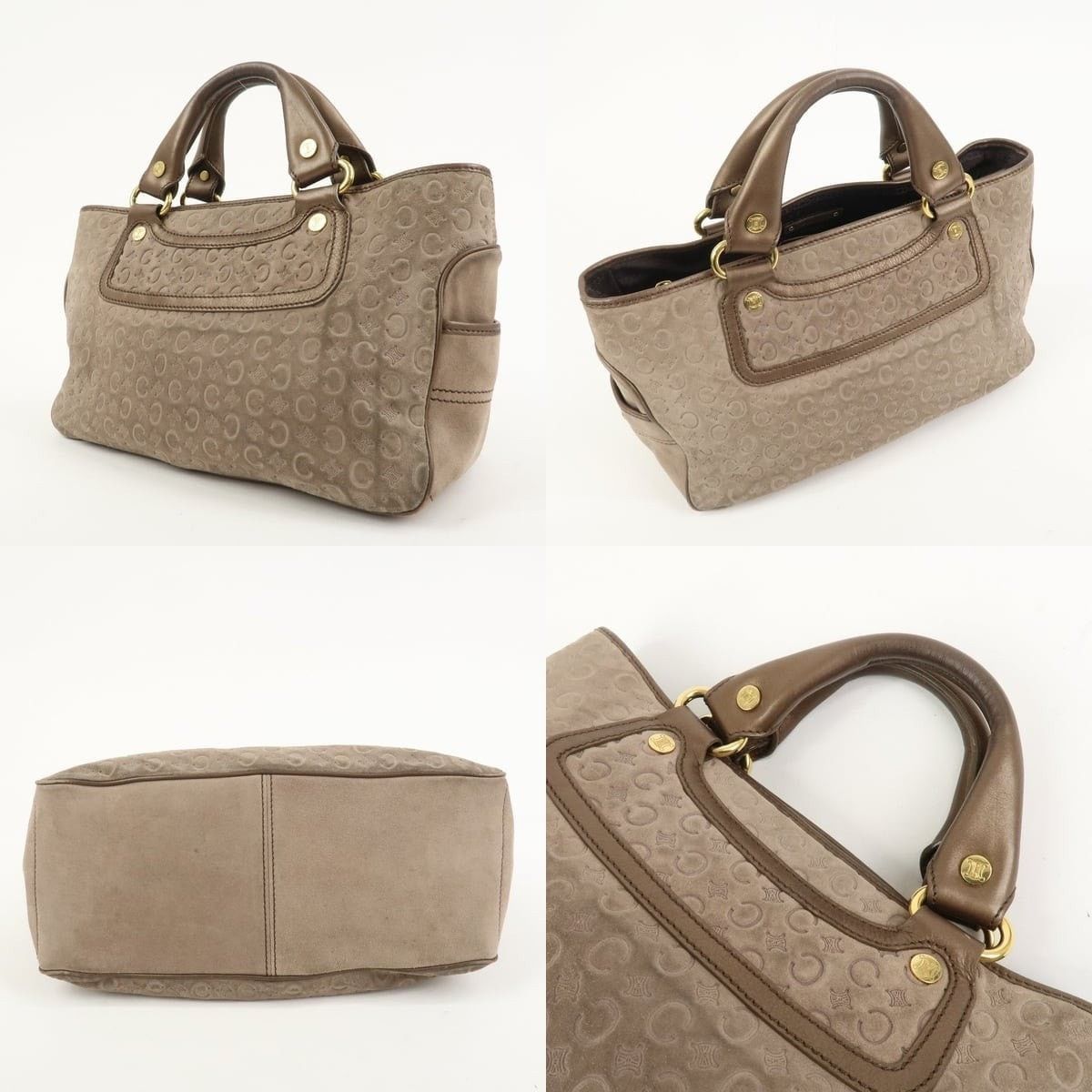 Celine Celine Macadam Boogie Suede Satchel Tan Size ONE SIZE - 3 Thumbnail