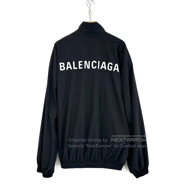 Balenciaga Balenciaga Black Letter Printed Stand Collar Jacket Size US L / EU 52-54 / 3 - 2 Thumbnail