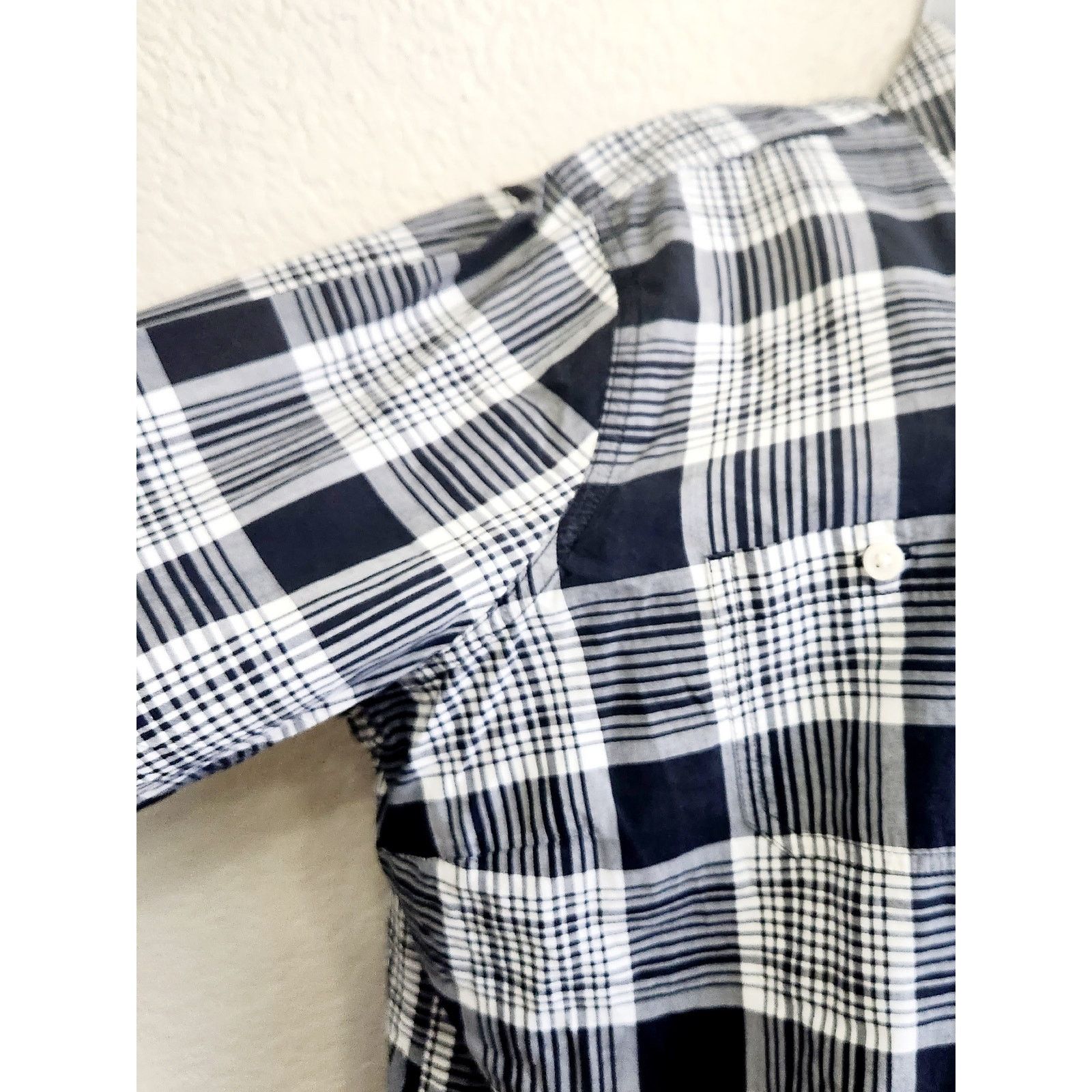 Old Navy Old Navy Black White Plaid Button Up Top 2X Plus Lightweight Size XXL / US 16-18 / IT 52-54 - 2 Thumbnail