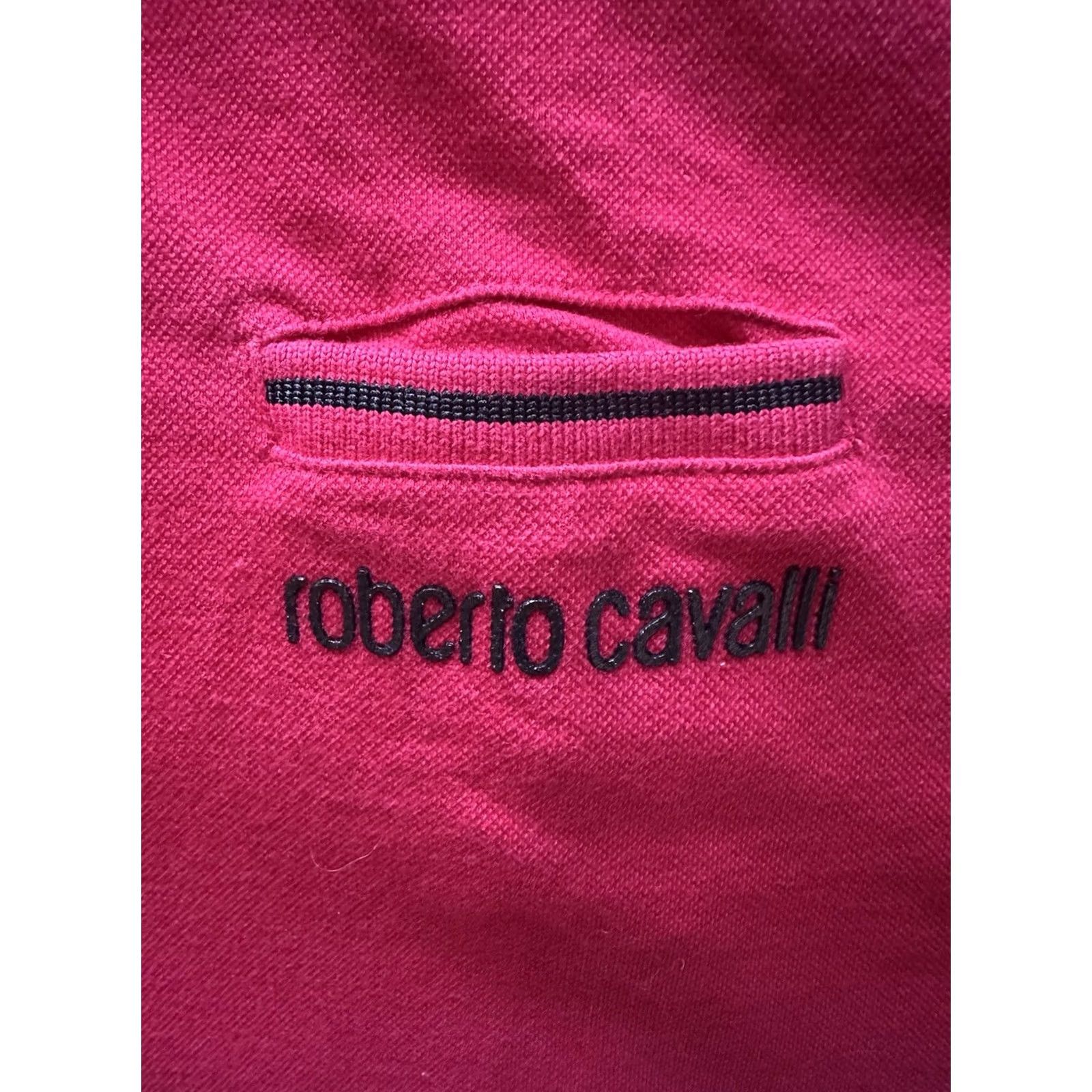 Roberto Cavalli Roberto Cavalli Shirt Mens XL Red Spellout Authentic Chest Pocket Polo Men SIze Size US XL / EU 56 / 4 - 2 Thumbnail