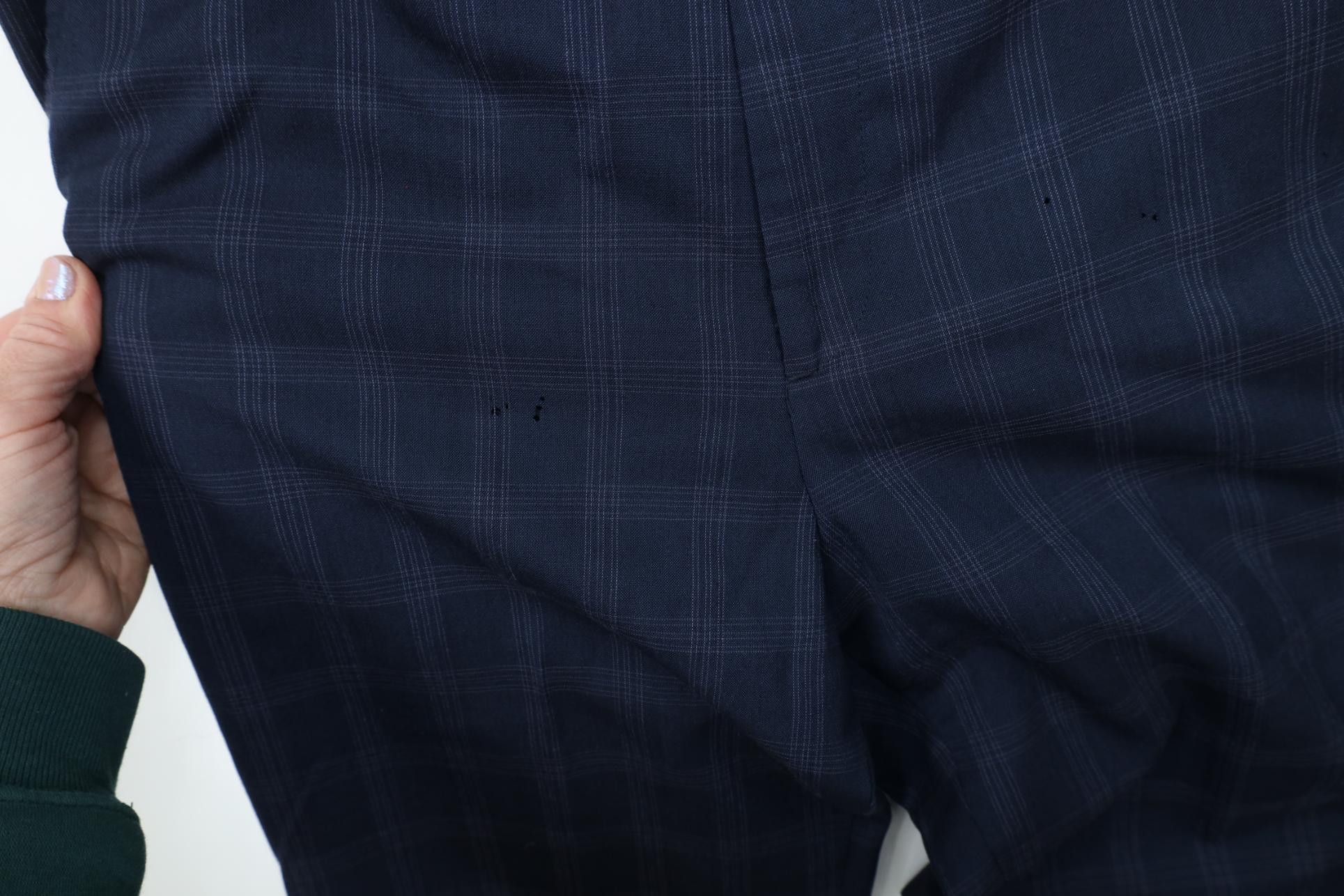 Vintage Vintage Streetwear Wool Knit Wide Leg Chino Pants Blue Plaid Size US 34 / EU 50 - 7 Thumbnail