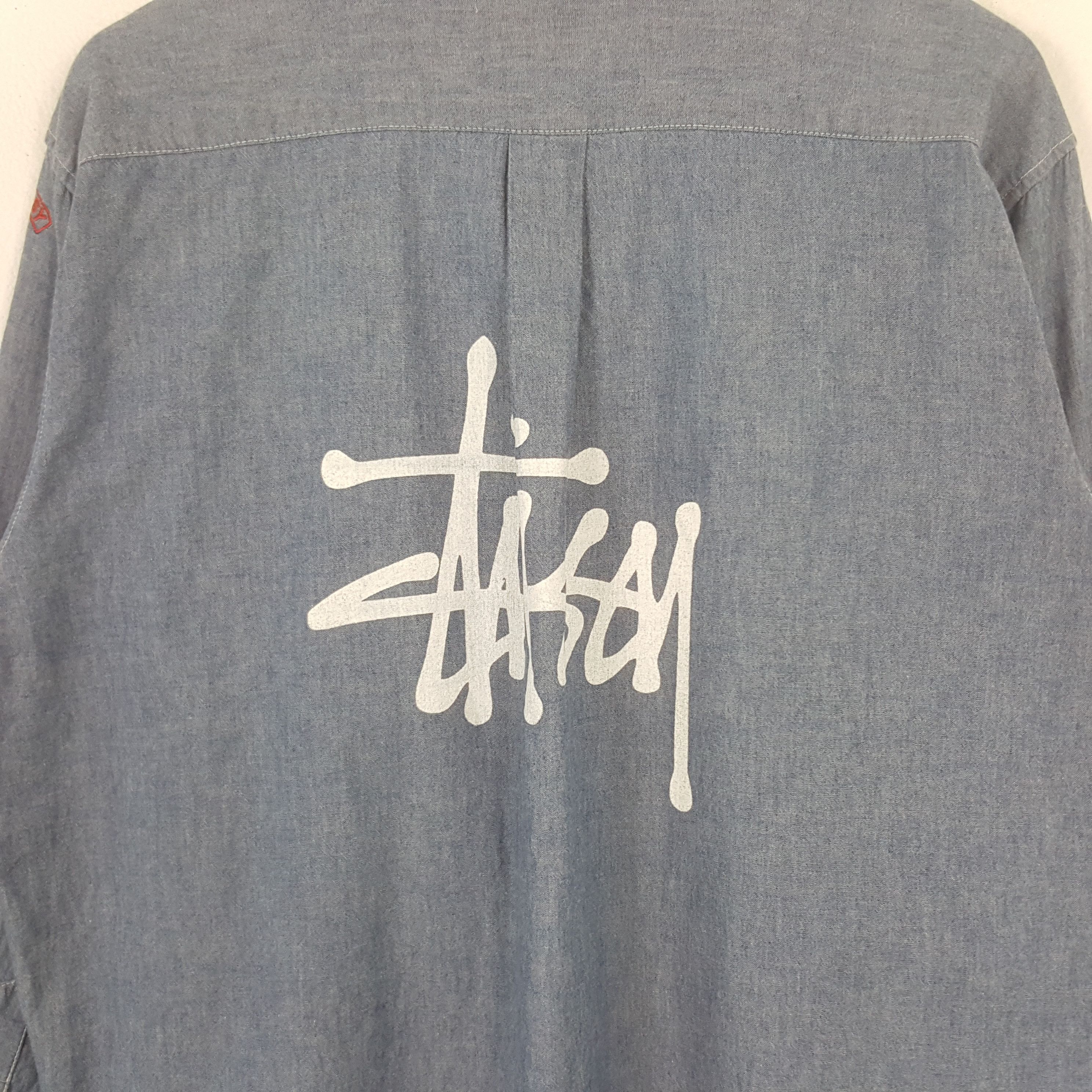 Stussy Vintage Stussy American Brand Denim Shirt Button Up C294N24 Size US XL / EU 56 / 4 - 2 Thumbnail