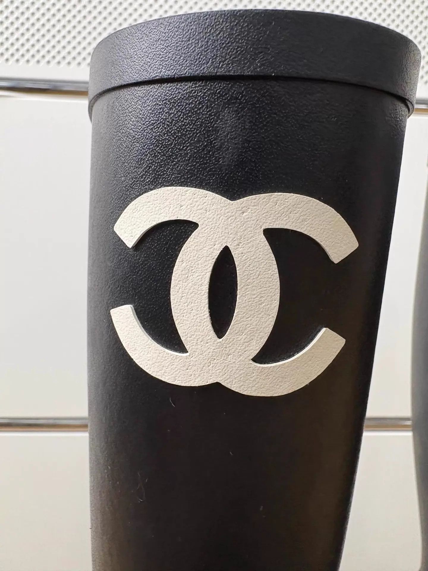 Chanel Chanel Black & White Double C Logo Tall Rubber Rain Boots 37 Size US 6.5 / IT 36.5 - 6 Thumbnail
