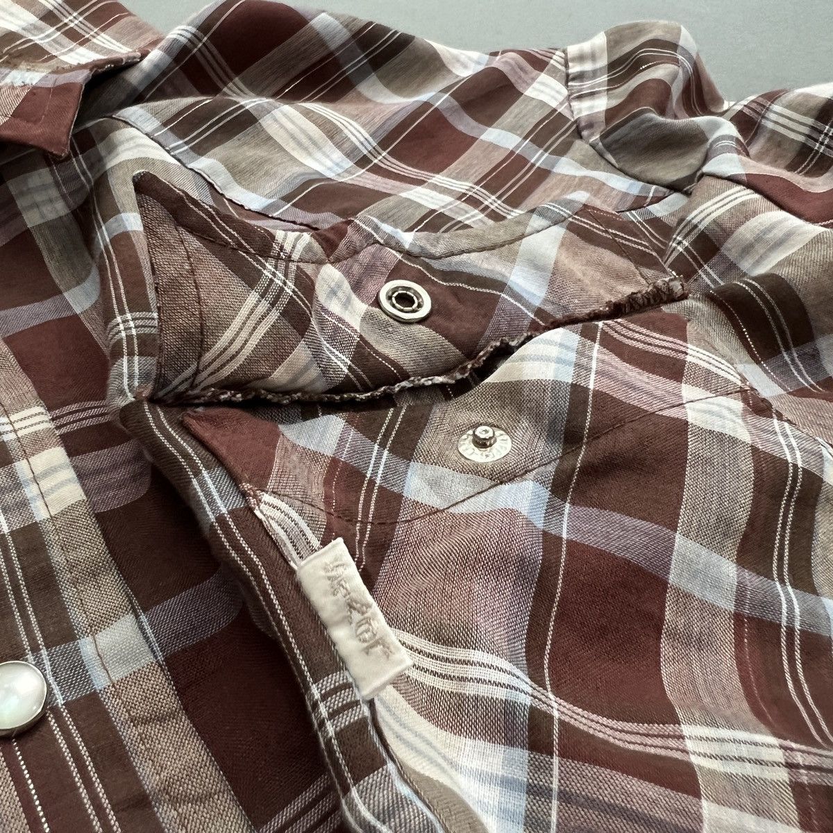 Levi's Vintage 70s White Tag Levi’s Plaid Western Button Up Shirt Size US XL / EU 56 / 4 - 7 Thumbnail