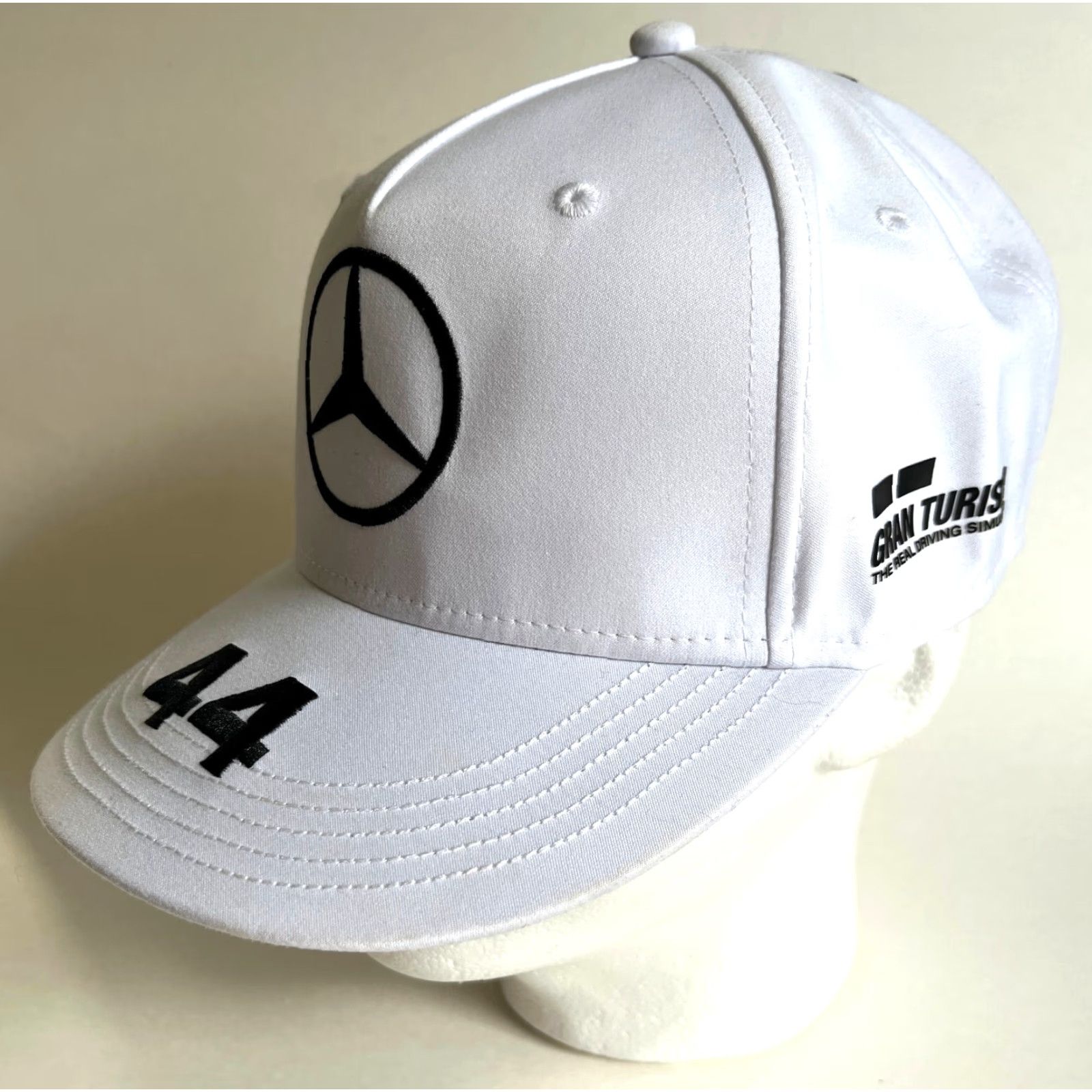 Hamilton VINTAGE Mercedes-AMG Petronas Lewis Hamilton 44 Formula 1 Hat White One Size Strapback Baseball Cap Unisex Adults Adjustable Mens Size ONE SIZE - 3 Thumbnail