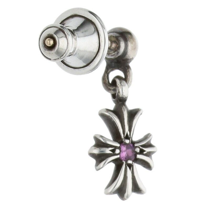 Chrome Hearts Chrome Hearts Silver Sapphire Drop Earring Size ONE SIZE - 2 Thumbnail