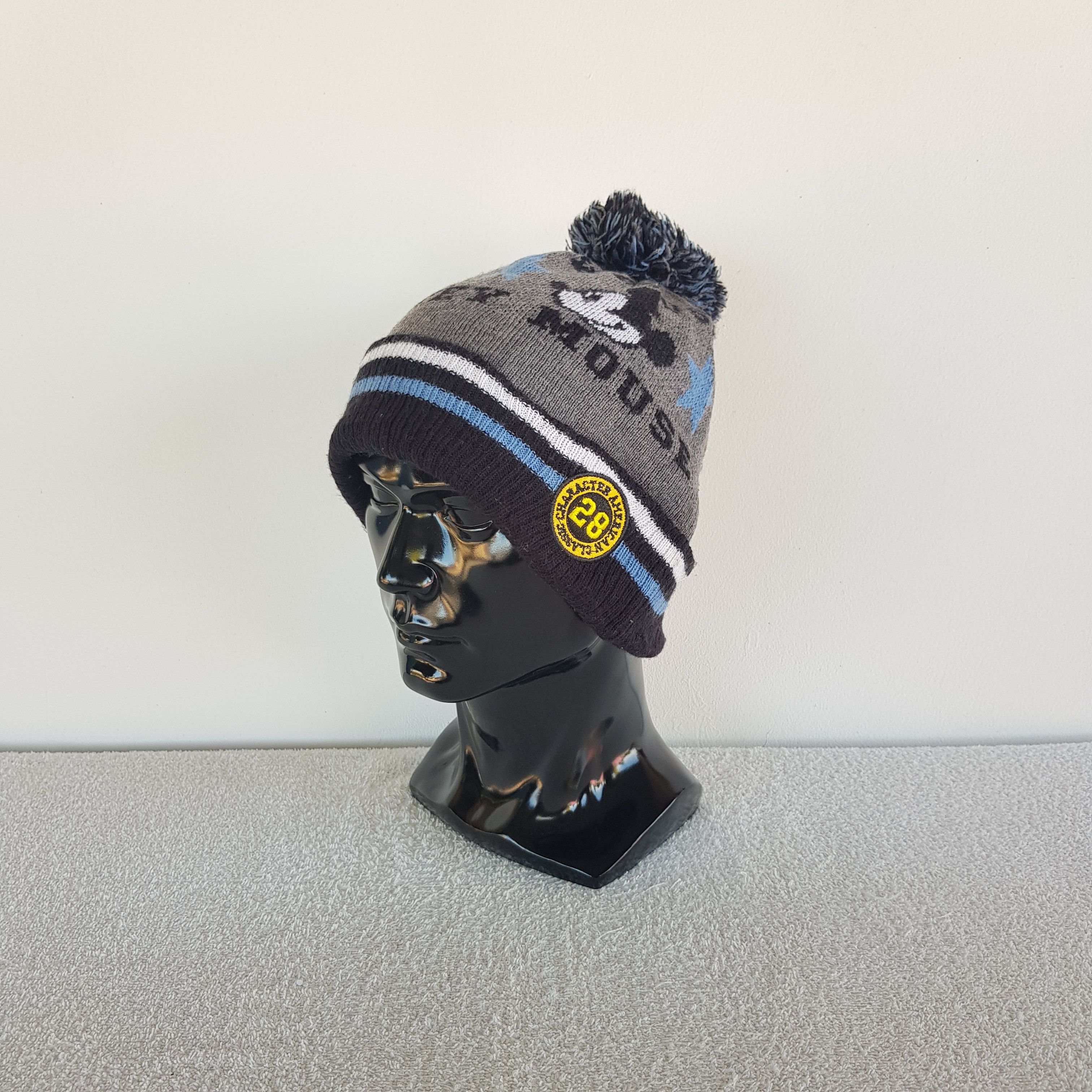 Mickey Mouse Vintage Mickey Mouse Beanie Pom Pom Snow Caps Hats. Size ONE SIZE - 1 Thumbnail