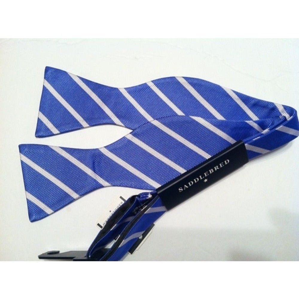 Saddlebred SADDLEBRED MENS NEW BLUE BOW TIE Size ONE SIZE - 4 Thumbnail