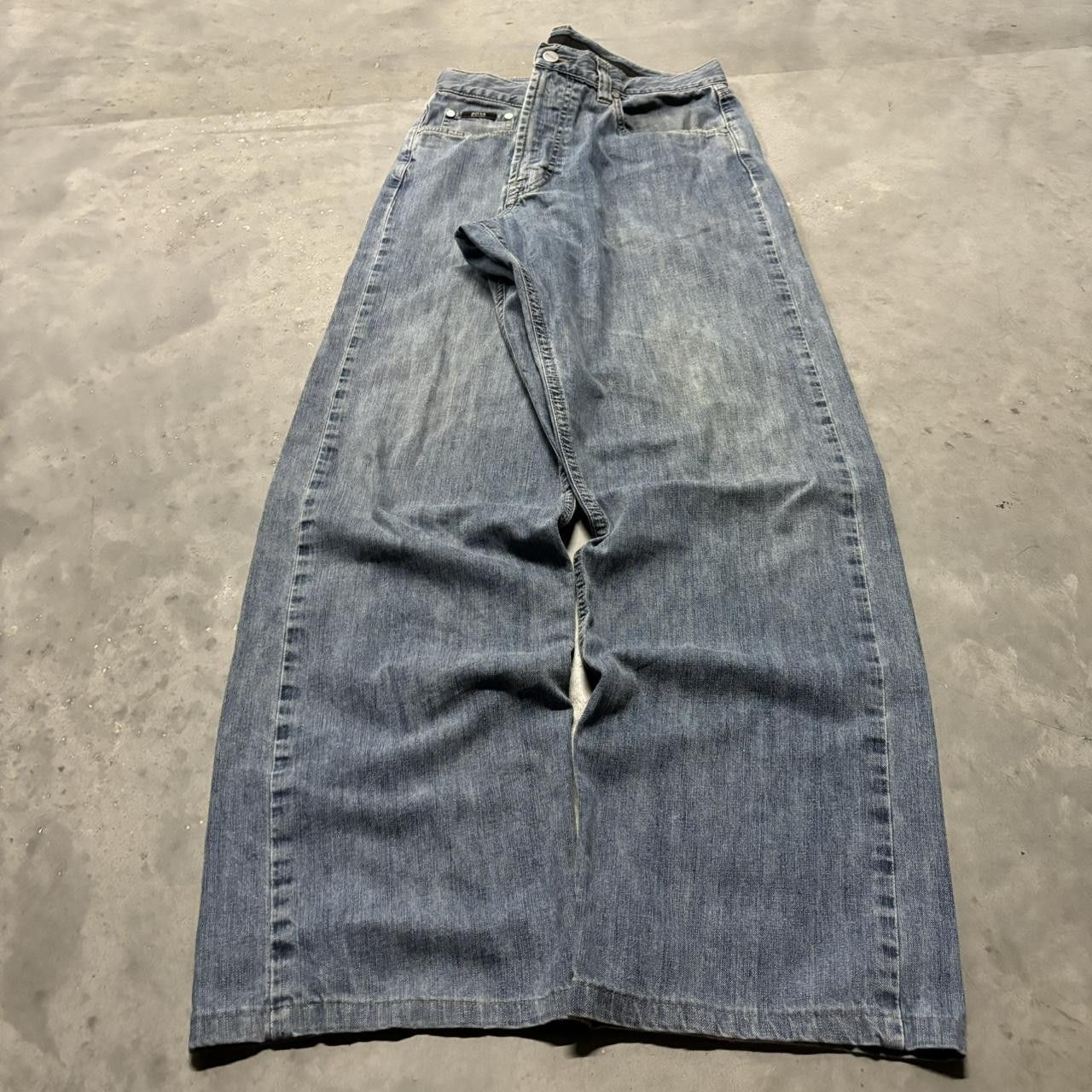 Japanese Brand × Vintage Crazy Vintage Y2K/2000s Grunge Medium Wash Denim Jeans! Size US 34 / EU 50 - 3 Thumbnail