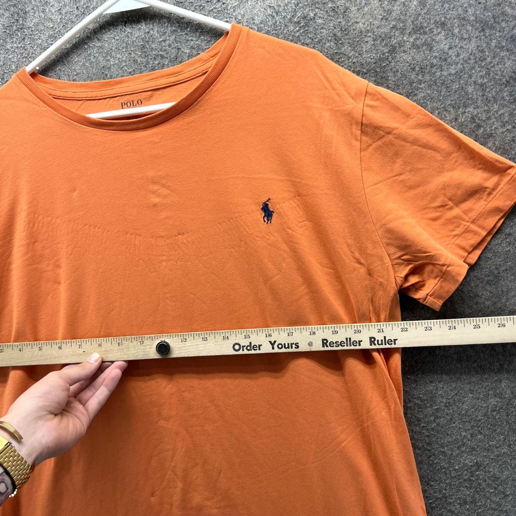 Polo Ralph Lauren Polo Ralph Lauren Shirt Mens Large Orange Crewneck Cotton Pony Logo Tee Size US L / EU 52-54 / 3 - 6 Thumbnail