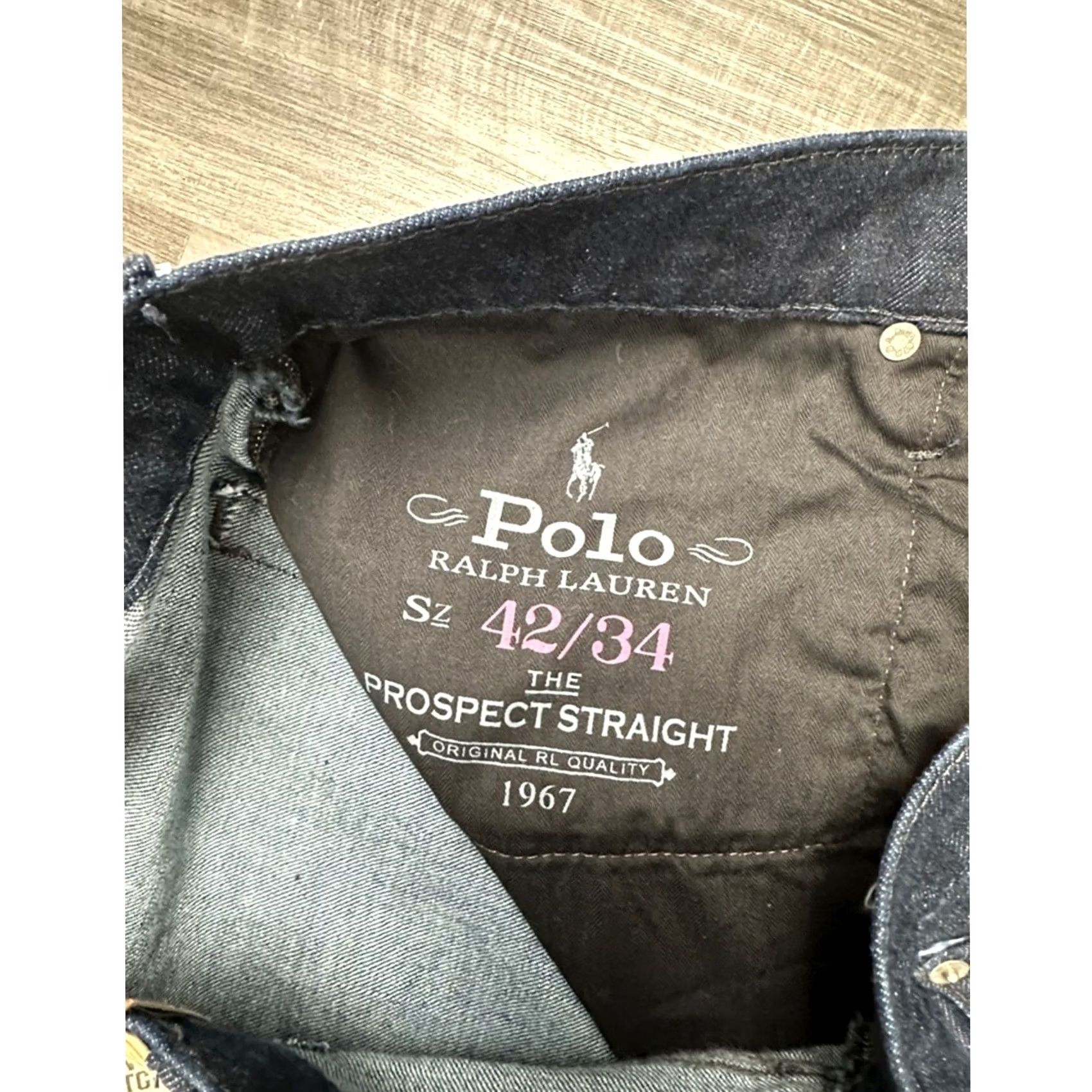 Polo Ralph Lauren Polo Ralph Lauren The Prospect Rope Dyed Low Stretch Straight Jeans - 42Bx34 Blue Mens 42B Big & Tall Straight 34in 8in 99% Cotton 1% Elastane NWT Size US XL / EU 56 / 4 - 7 Thumbnail