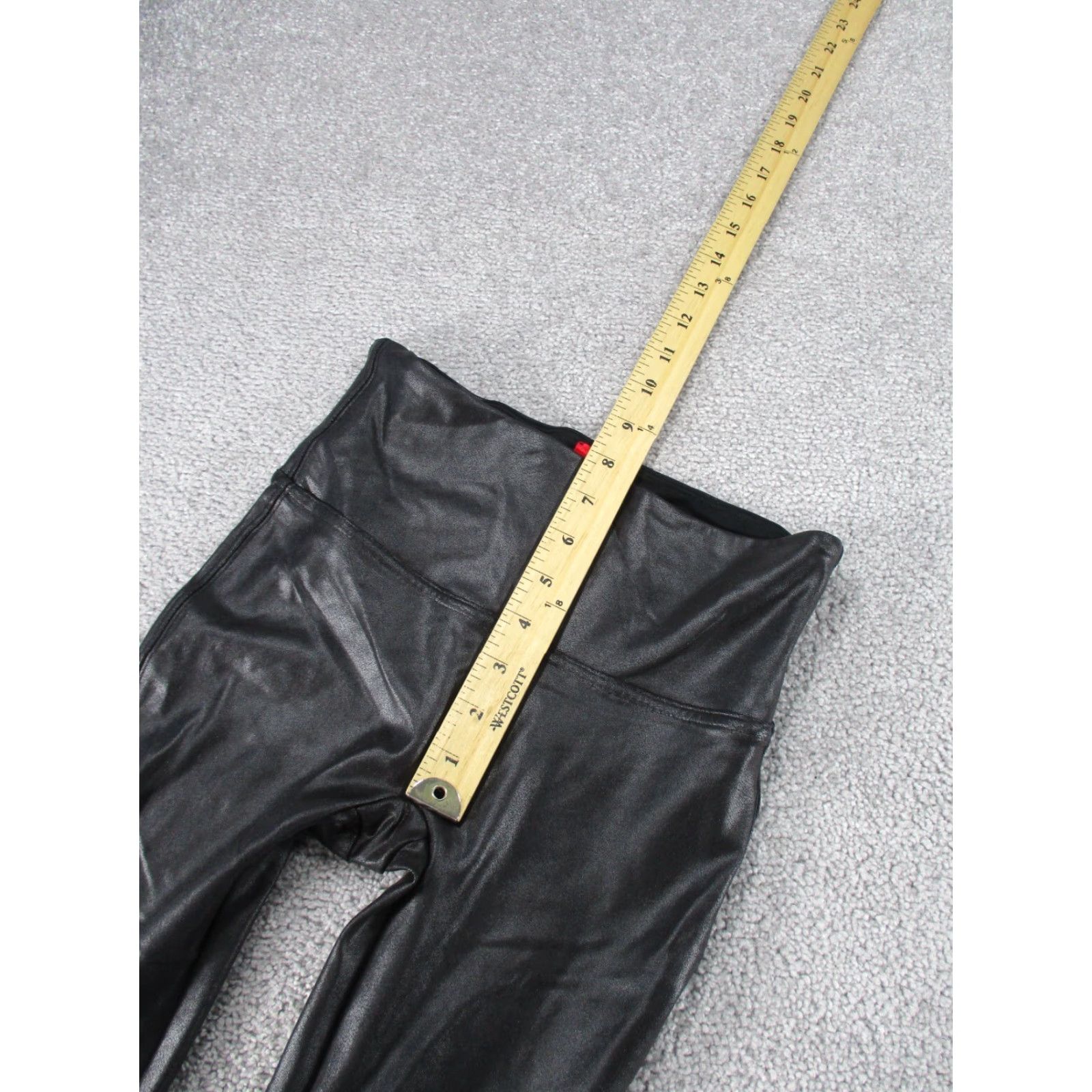 Spanx Spanx Leggings Womens Small Black Faux Leather Ankle Shiny Yoga Dance Travel Casual Size 28" / US 6 / IT 42 - 5 Thumbnail