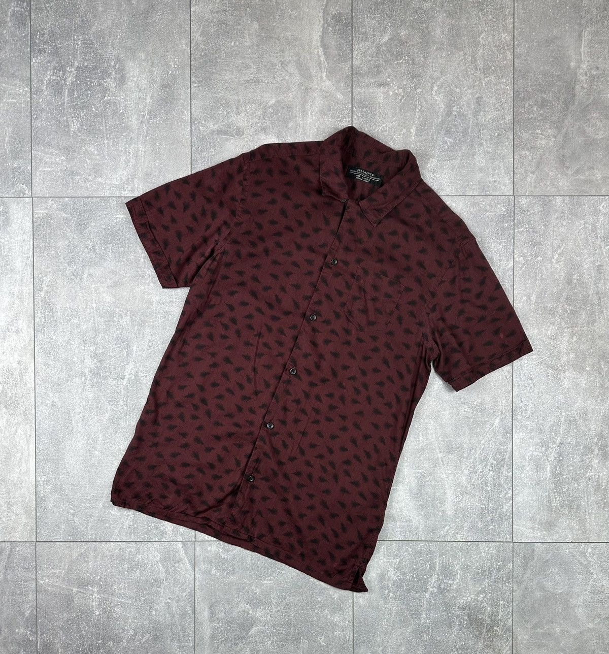 Allsaints Allsaints Burgundy Havre SS Shirt Button Up Size US XS / EU 42 / 0 - 1 Thumbnail