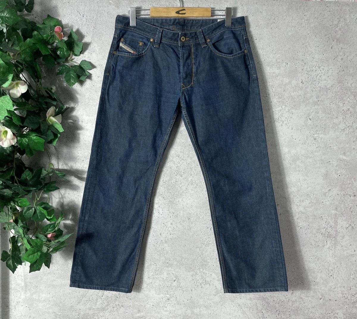 Pre-owned Diesel Y2k  Jeans Baggy Denim In Dark Blue