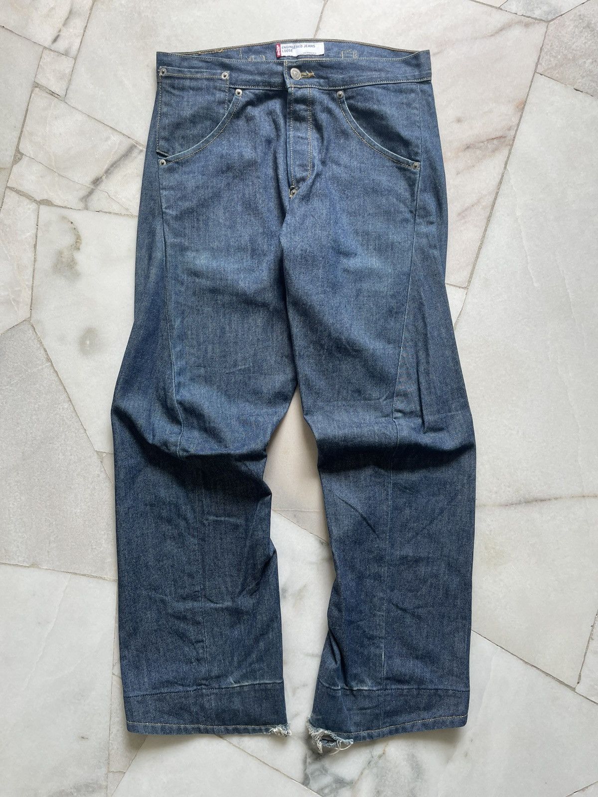 Levi's Vintage 90s Levis Engineered Loose Jeans 31x32 Size US 31 - 2 Thumbnail