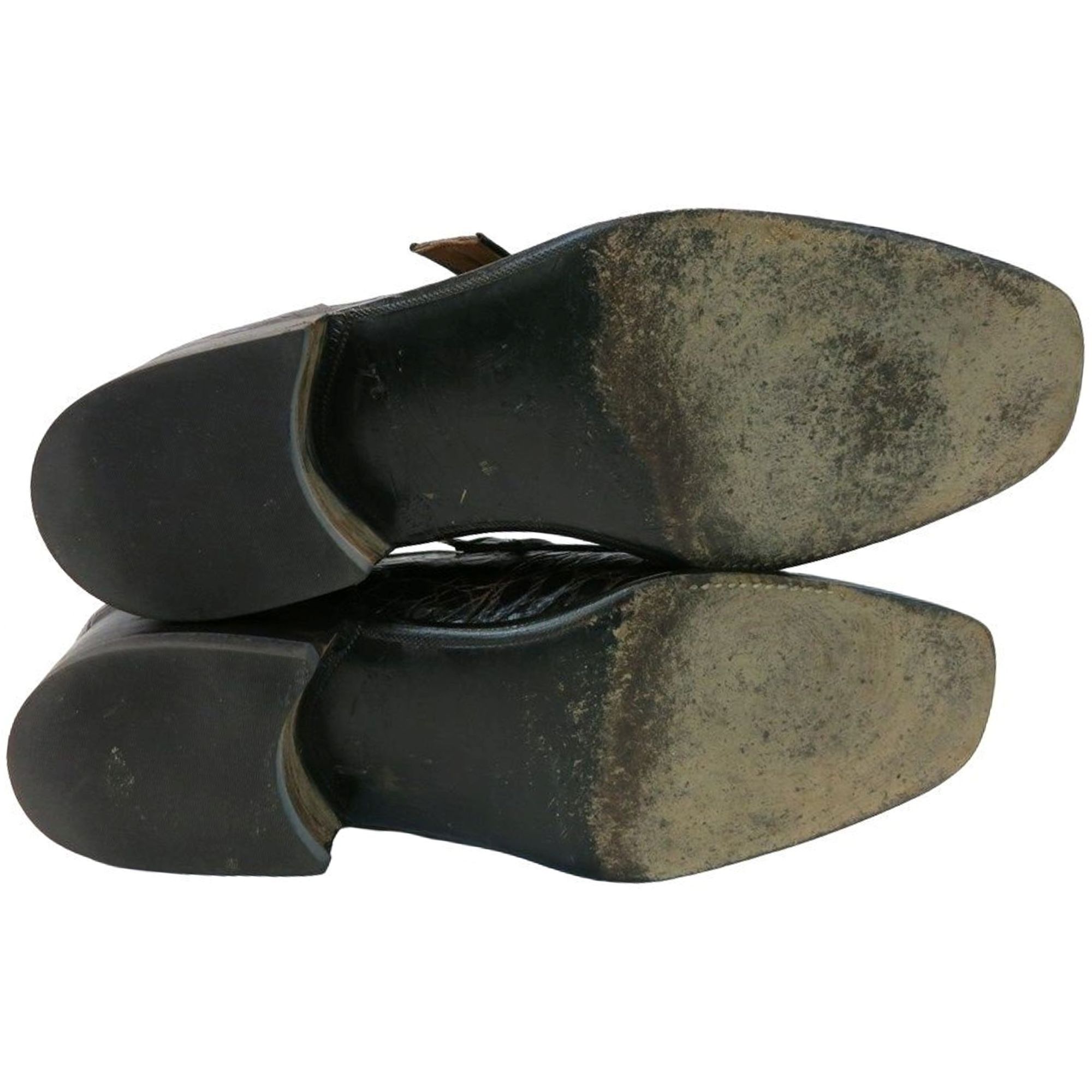 Hanover Vintage Hanover Exotic Alligator Monk Strap Loafers Brown Dr Size US 9 / EU 42 - 5 Thumbnail