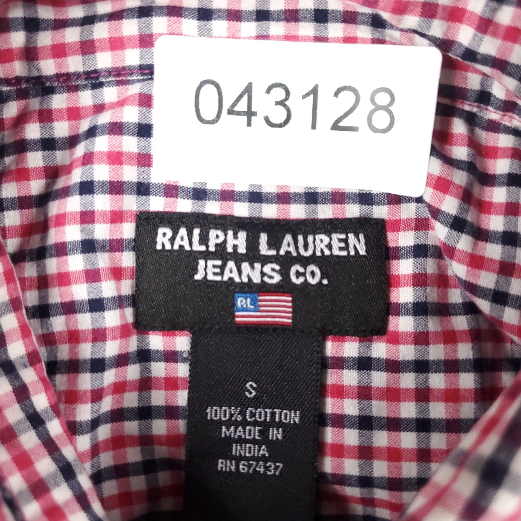 Ralph Lauren Ralph Lauren Shirt Mens Small Blue Check Button-Up Short Sleeve, Cotton, Regular Fit, Collared, Logo, Vintage? No Size US S / EU 44-46 / 1 - 7 Thumbnail