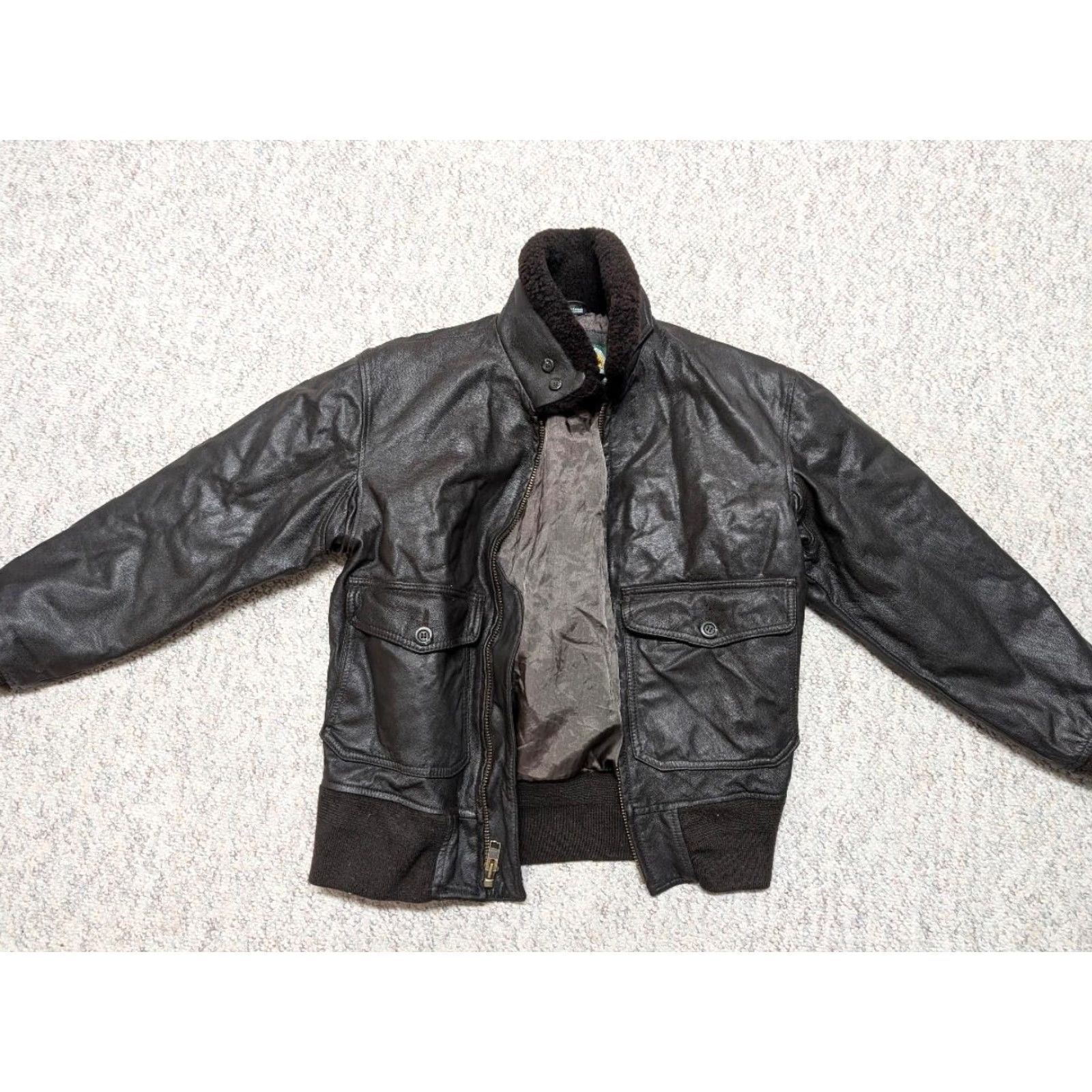 Vintage VINTAGE Cabela's GOATSKIN Leather BOMBER Jacket Brown Mens S Size US S / EU 44-46 / 1 - 4 Thumbnail