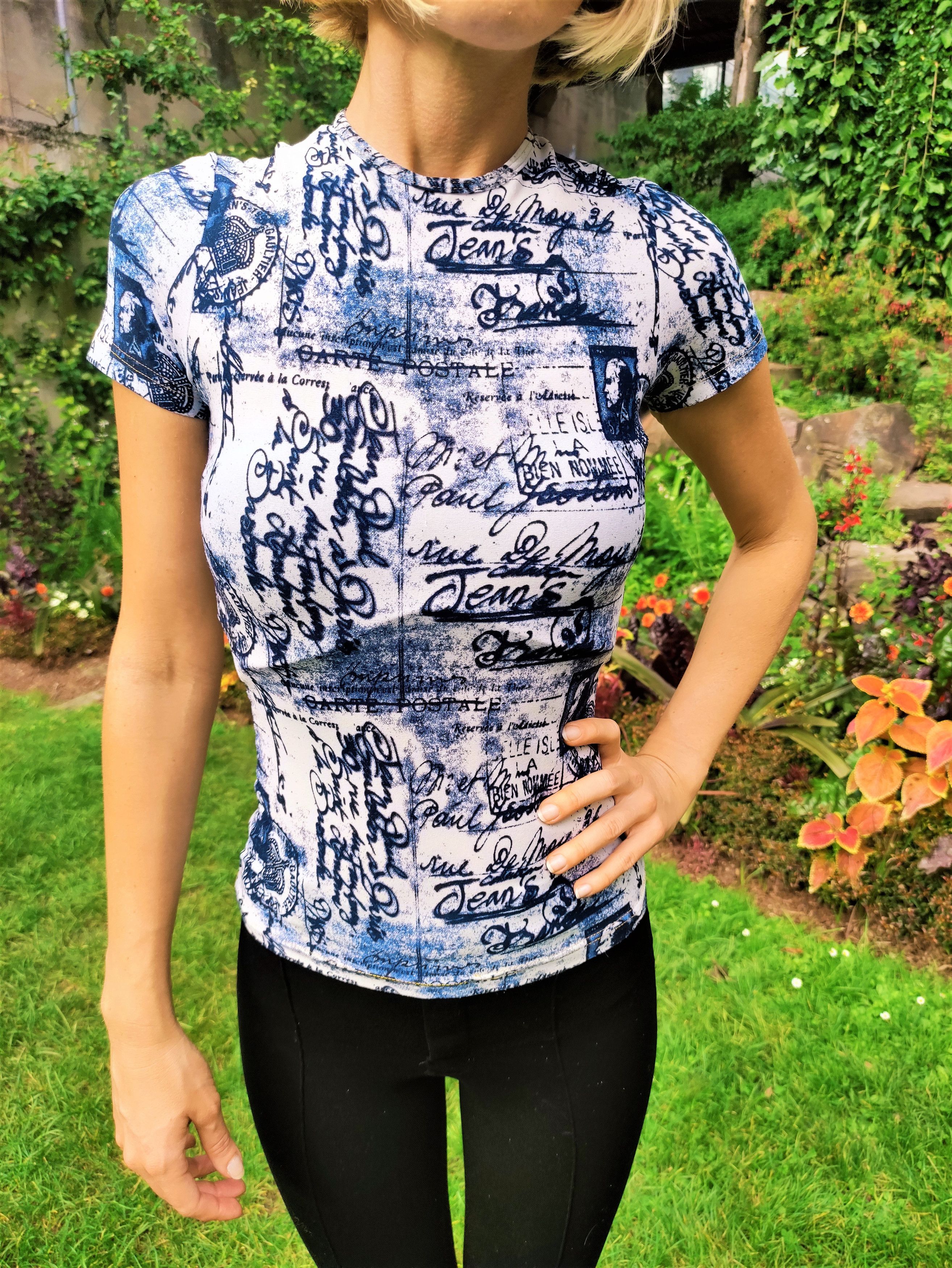 Jean Paul Gaultier Jean Paul Gaultier Postcard Tattoo Mail Stamp Top tee Cami Size S / US 4 / IT 40 - 10 Thumbnail