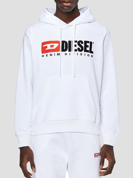 image of Diesel Hoodie in White, Men's (Size Small)