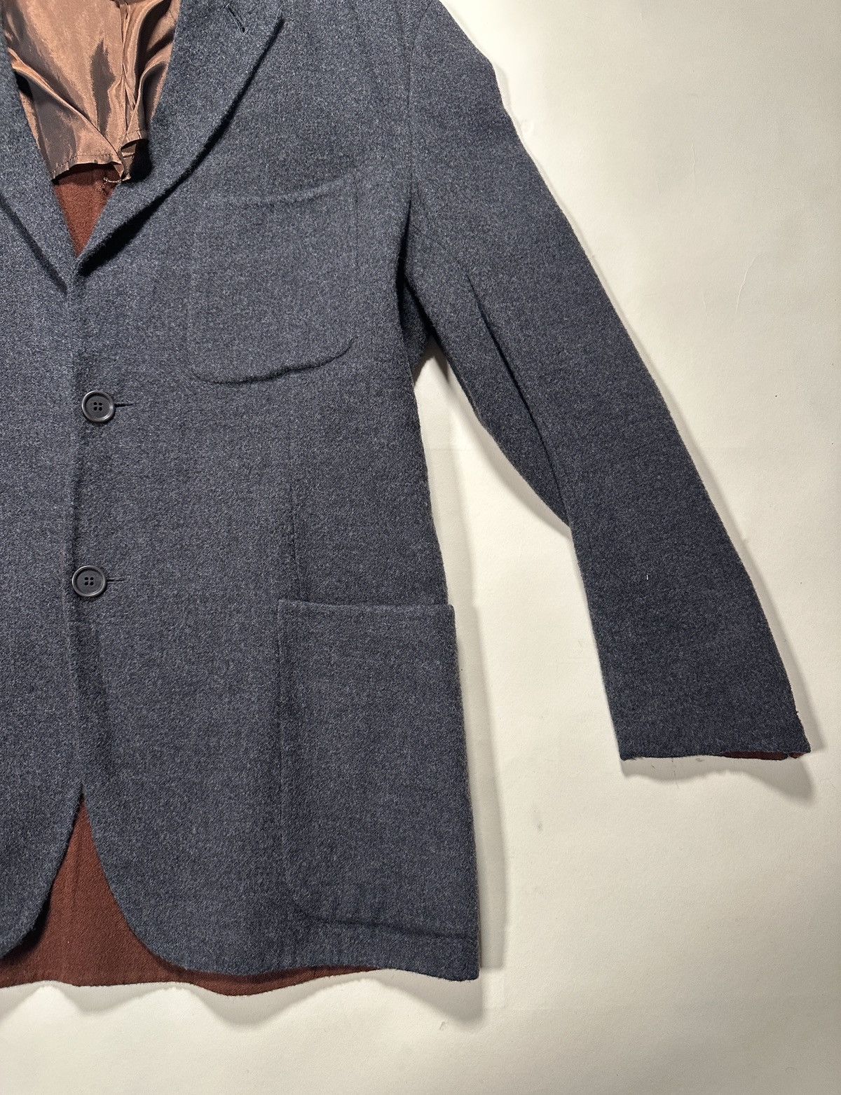 Armani GRAY ARMANI BLAZER W SHOULDER PADS Size 48R - 9 Thumbnail