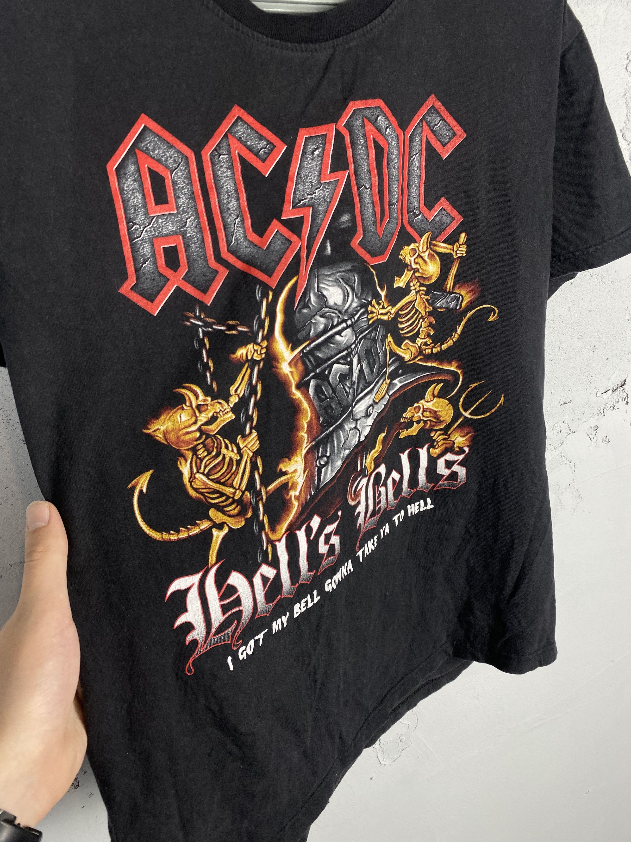 Band Tees × Vintage Vintage 2001 ACDC Hells Bells T-Shirt Size US M / EU 48-50 / 2 - 3 Thumbnail