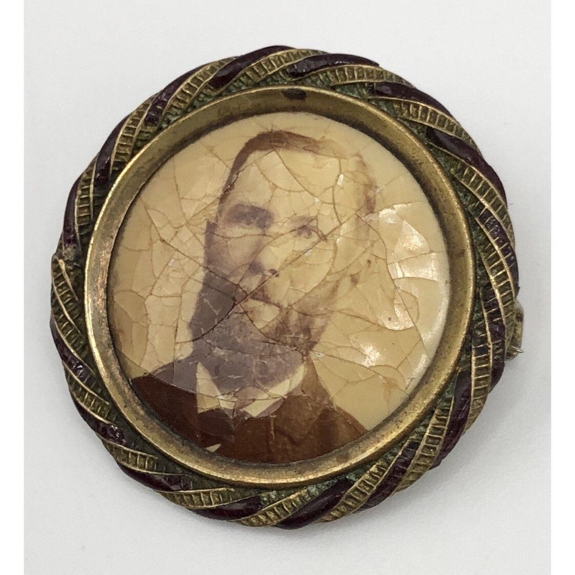 Other Antique Victorian Mourning Jewelry Tin Type Picture Photo En Size ONE SIZE - 1 Thumbnail