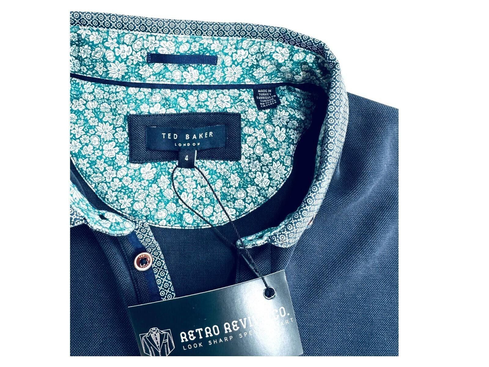 Ted Baker Ted Baker 4 Polo Shirt Men's UK Size L Blue Short Sleeve Size US L / EU 52-54 / 3 - 9 Thumbnail